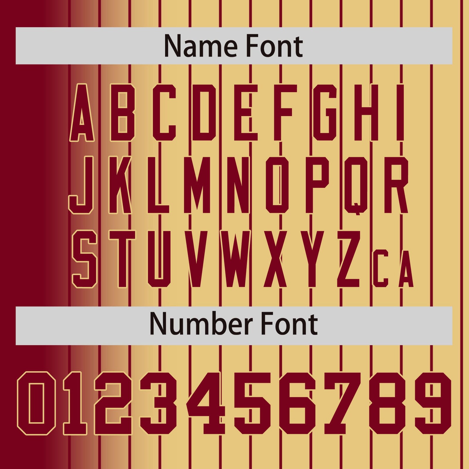 Custom Old Gold Crimson Pinstripe Old Gold-Crimson Gradient Fashion Varsity Full-Snap Jacket