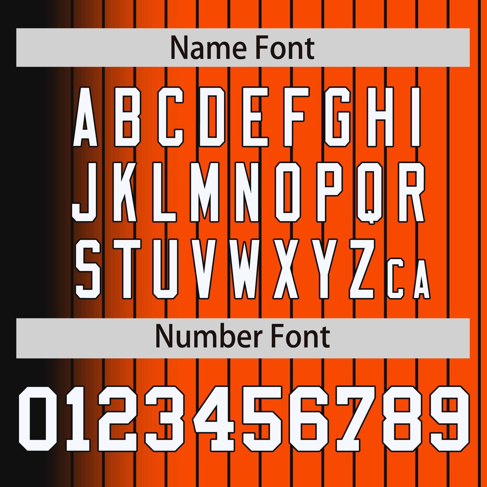 Custom Orange Black Pinstripe White-Black Gradient Fashion Varsity Full-Snap Jacket