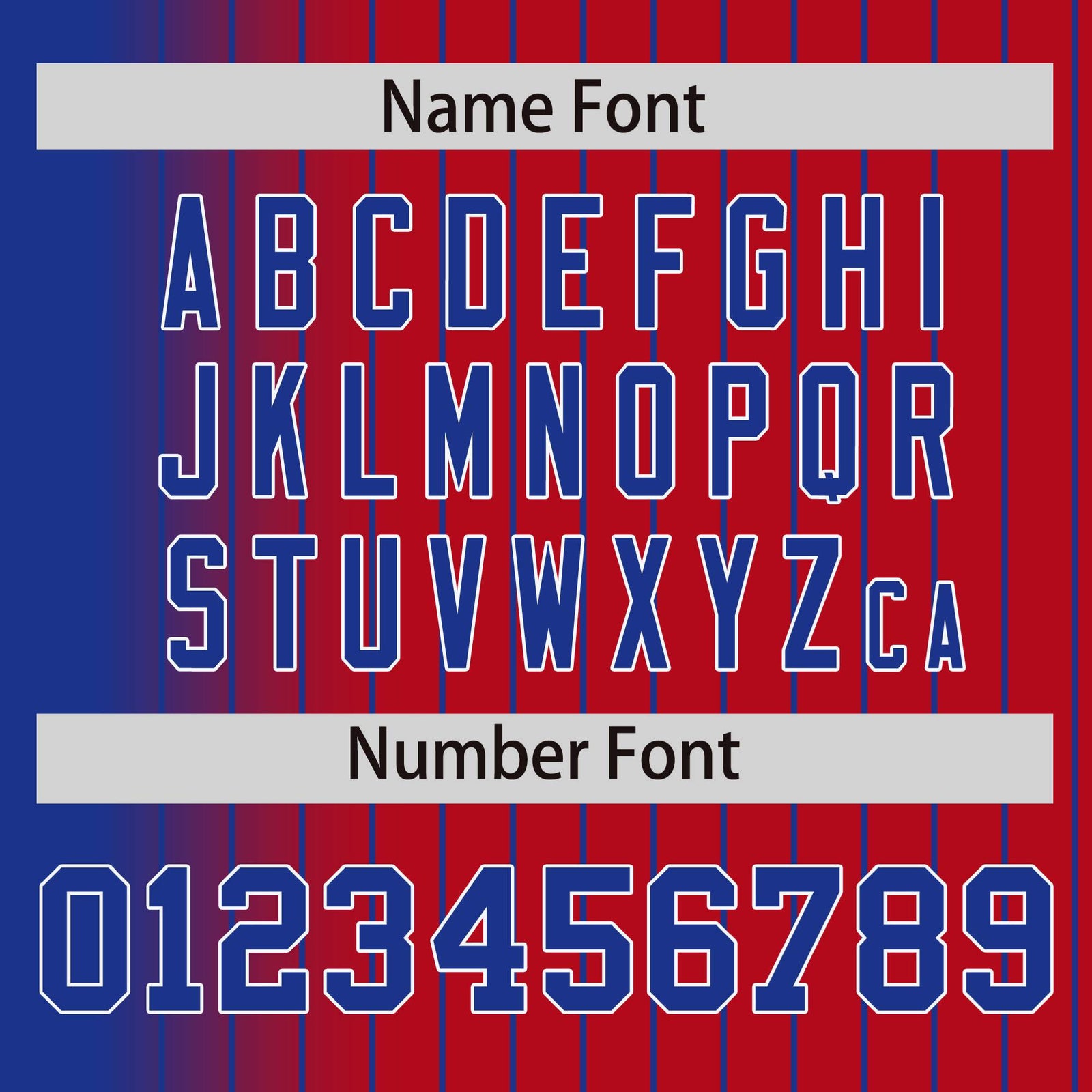 Custom Red Royal Blue Pinstripe White-Royal Blue Gradient Fashion Varsity Full-Snap Jacket