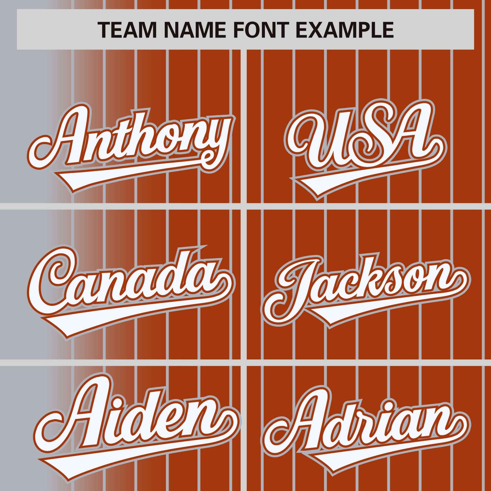 Custom Gray Orange Pinstripe White-Gray Gradient Fashion Varsity Full-Snap Jacket