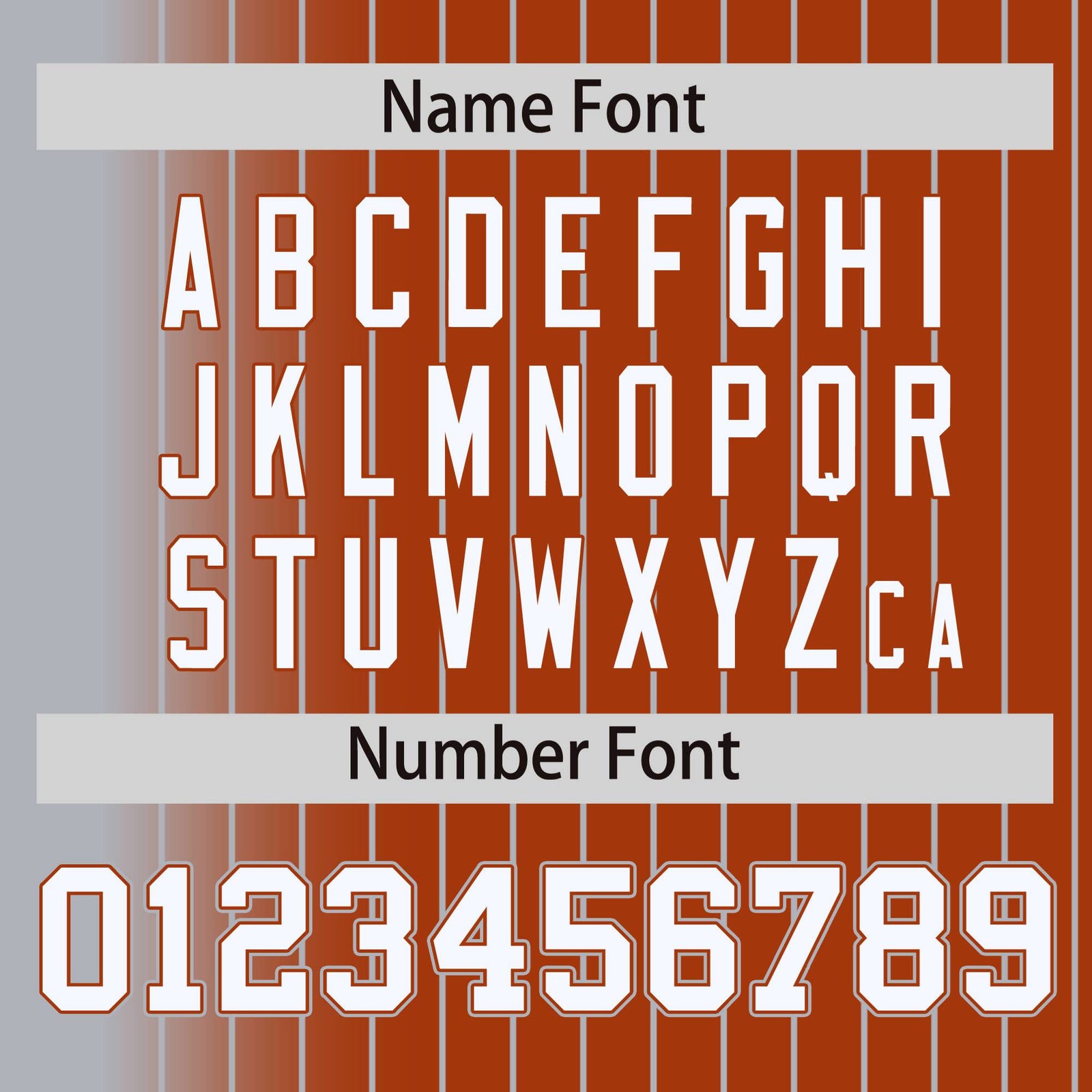 Custom Gray Orange Pinstripe White-Gray Gradient Fashion Varsity Full-Snap Jacket