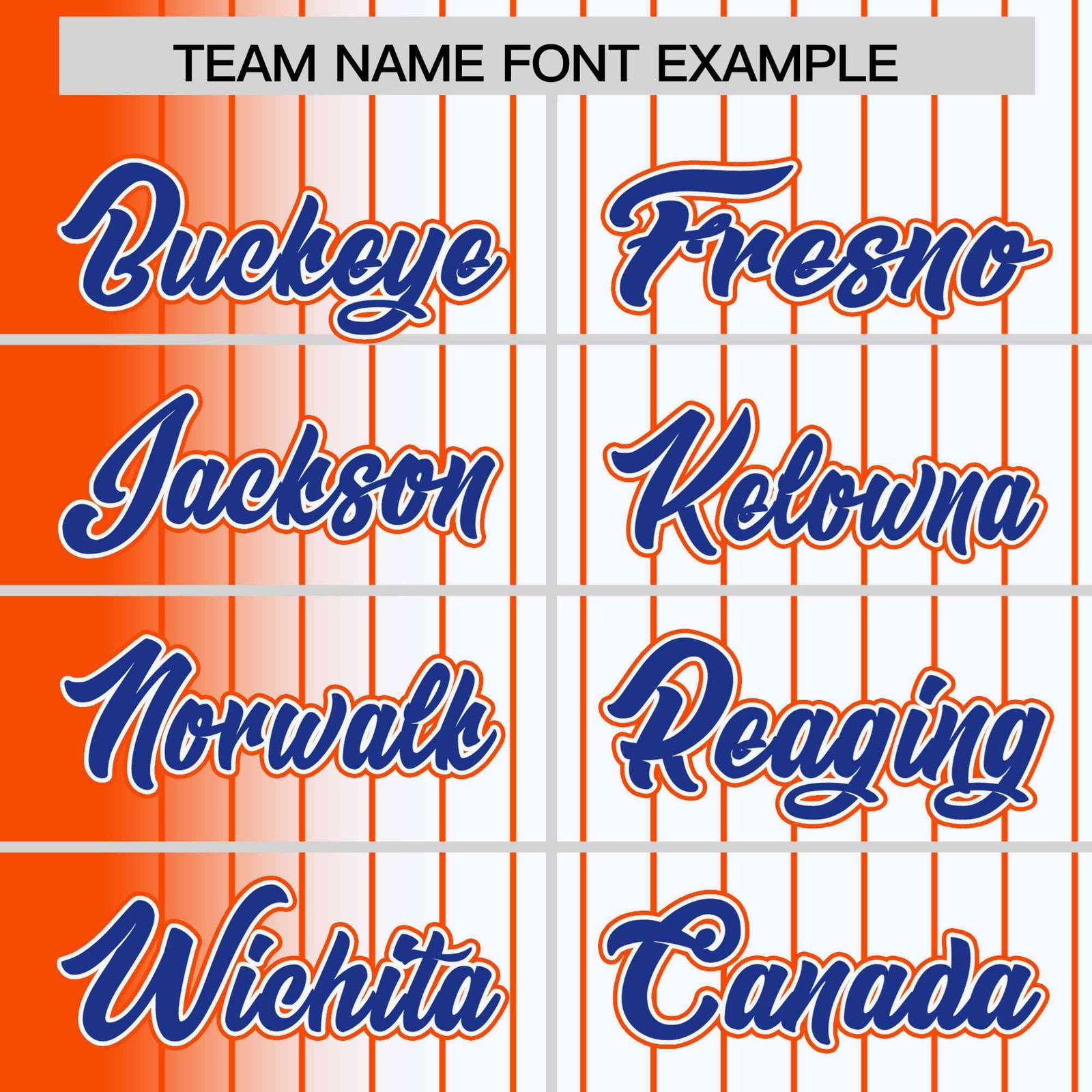 Custom White Orange Pinstripe Orange-Royal Blue Gradient Fashion Varsity Full-Snap Jacket