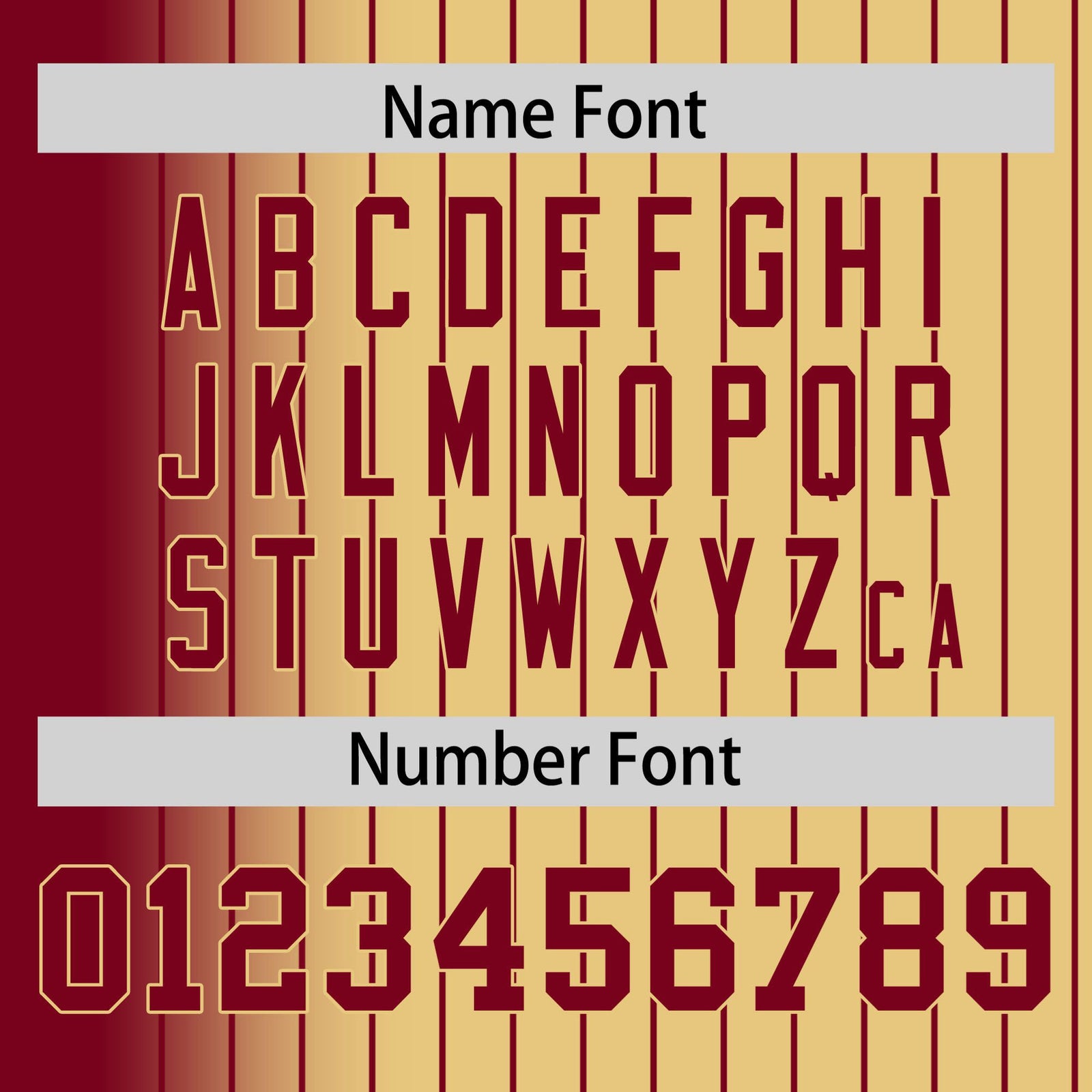 Custom Old Gold Crimson Pinstripe Old Gold-Crimson Gradient Fashion Varsity Full-Snap Jacket