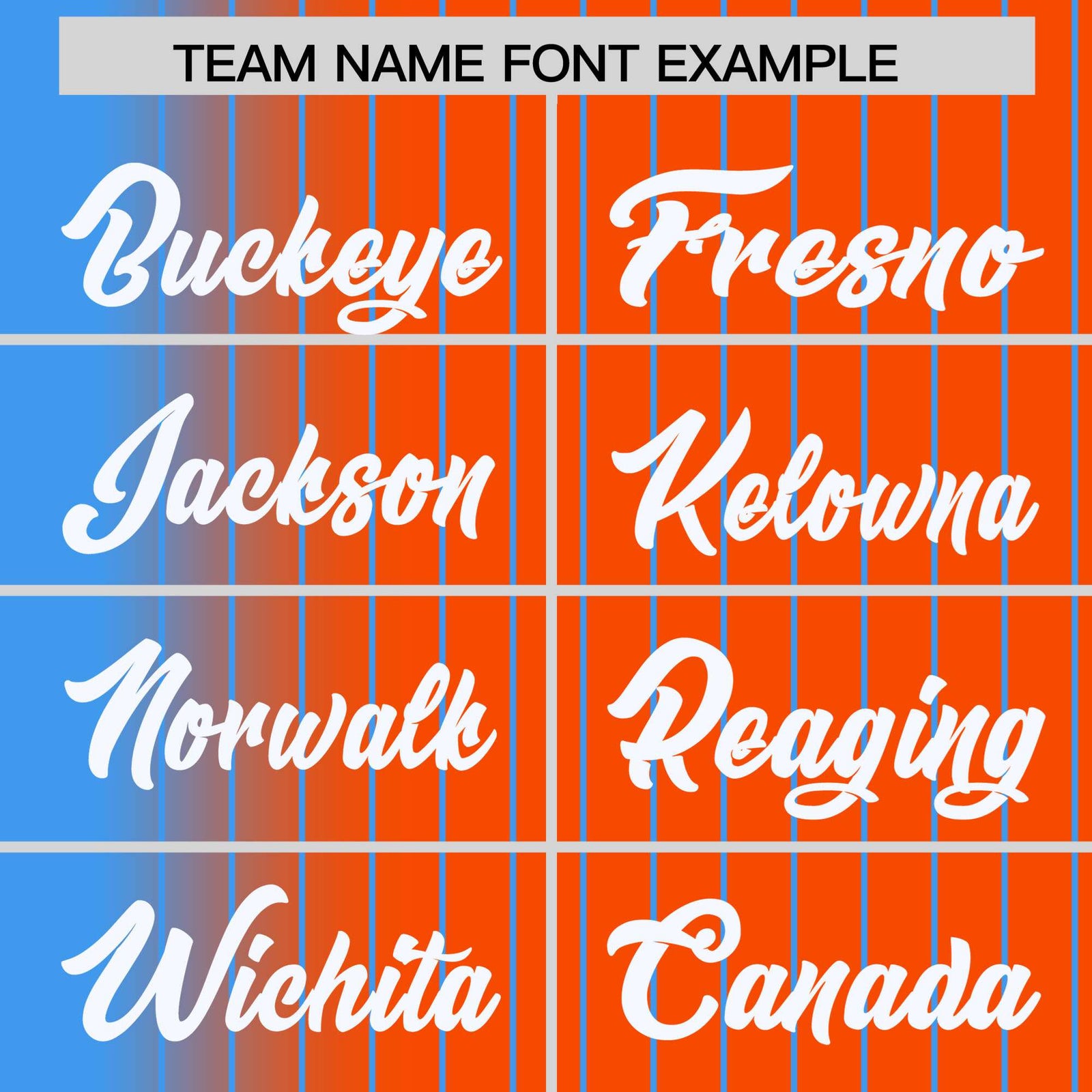 Custom Orange Powder Blue Pinstripe White-Powder Blue Gradient Fashion Varsity Full-Snap Jacket