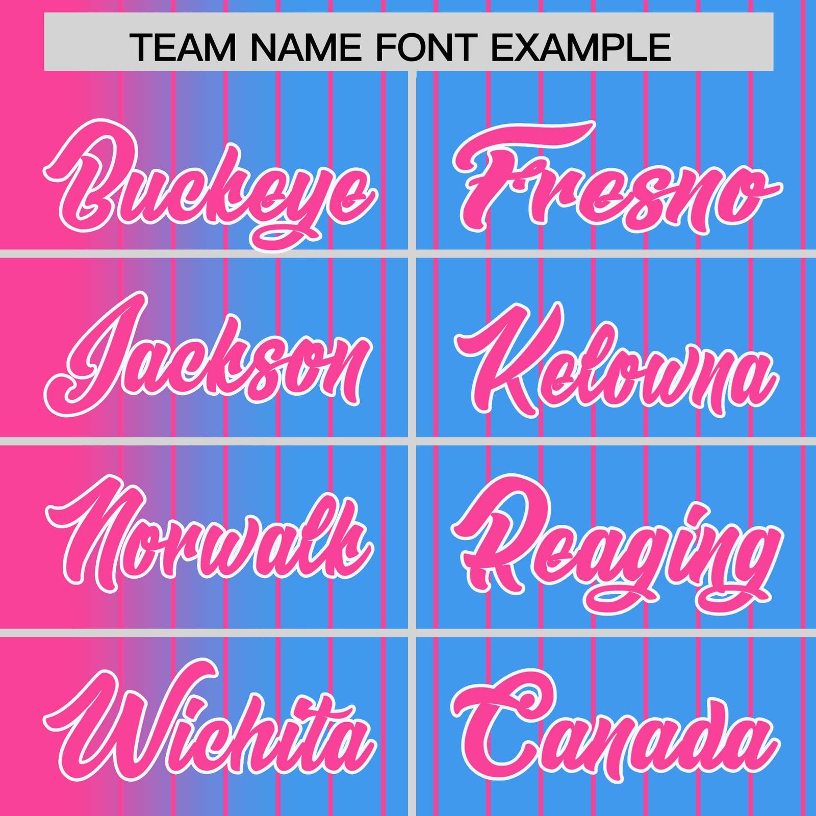 Custom Powder Blue Pink Pinstripe White-Pink Gradient Fashion Varsity Full-Snap Jacket