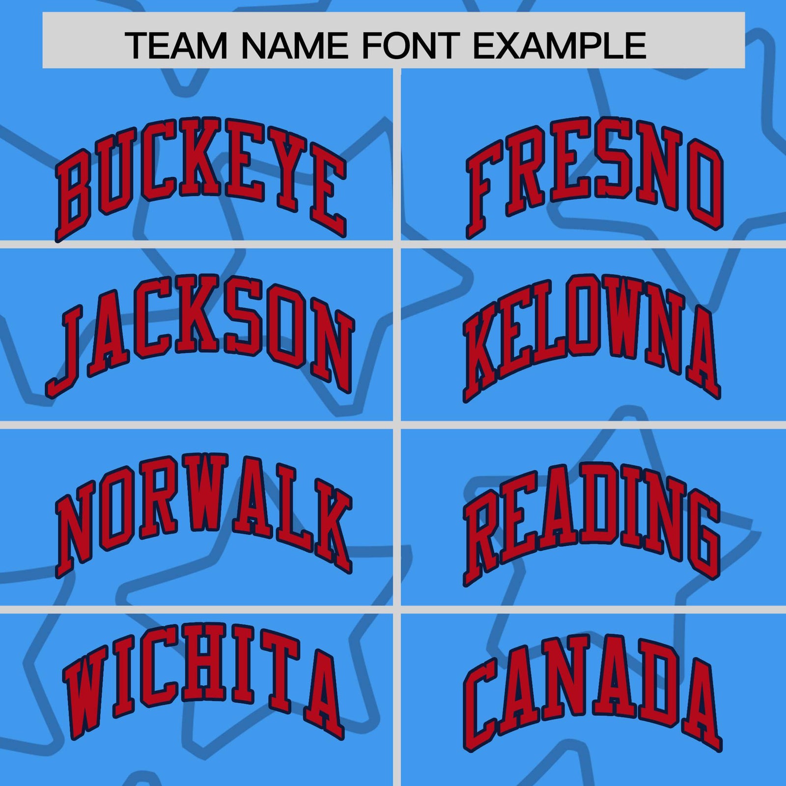 Custom Powder Blue Red-Navy Varsity Full-Snap Star Pattern Letterman Baseball Jacket