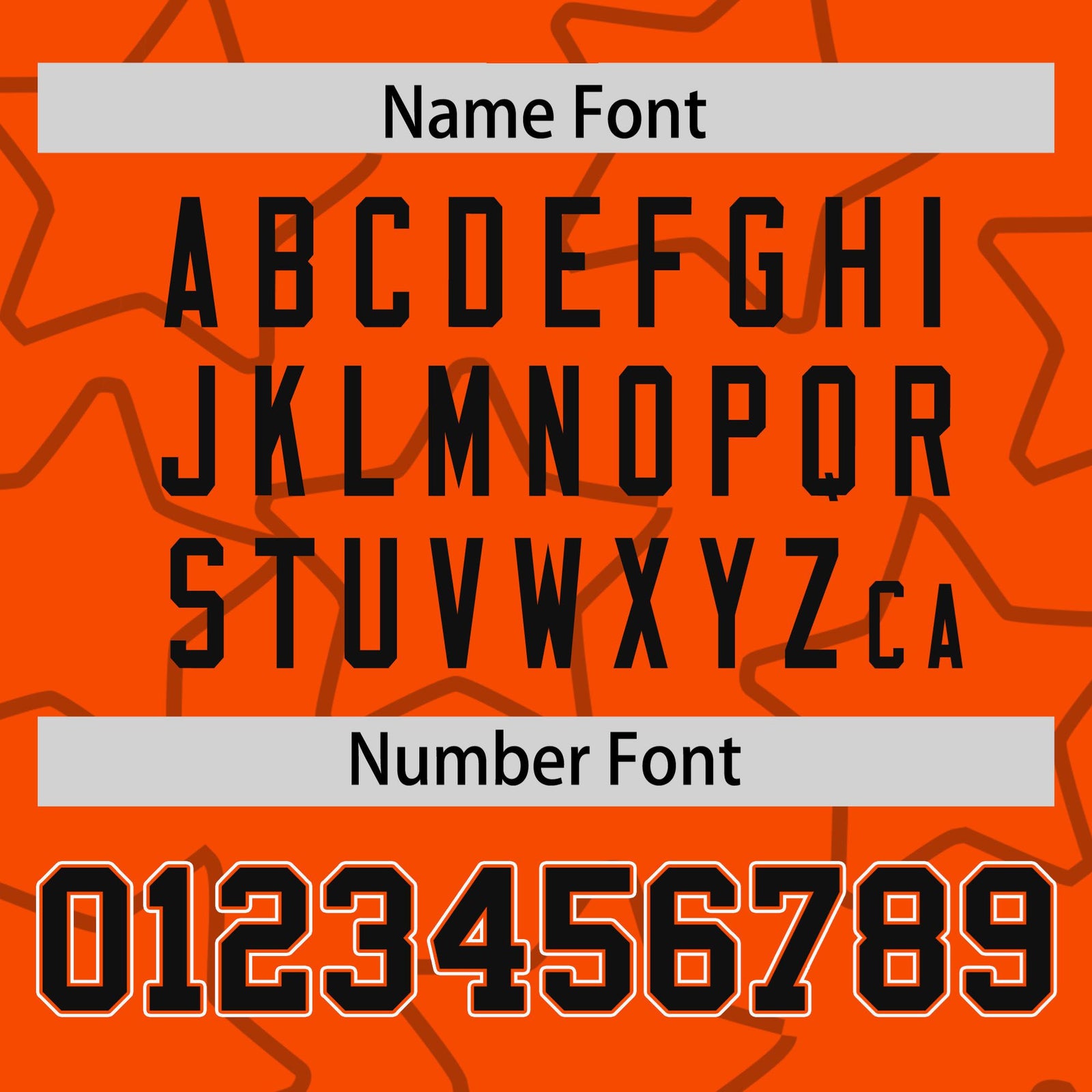 Custom Orange Black-White Varsity Full-Snap Star Pattern Letterman Baseball Jacket