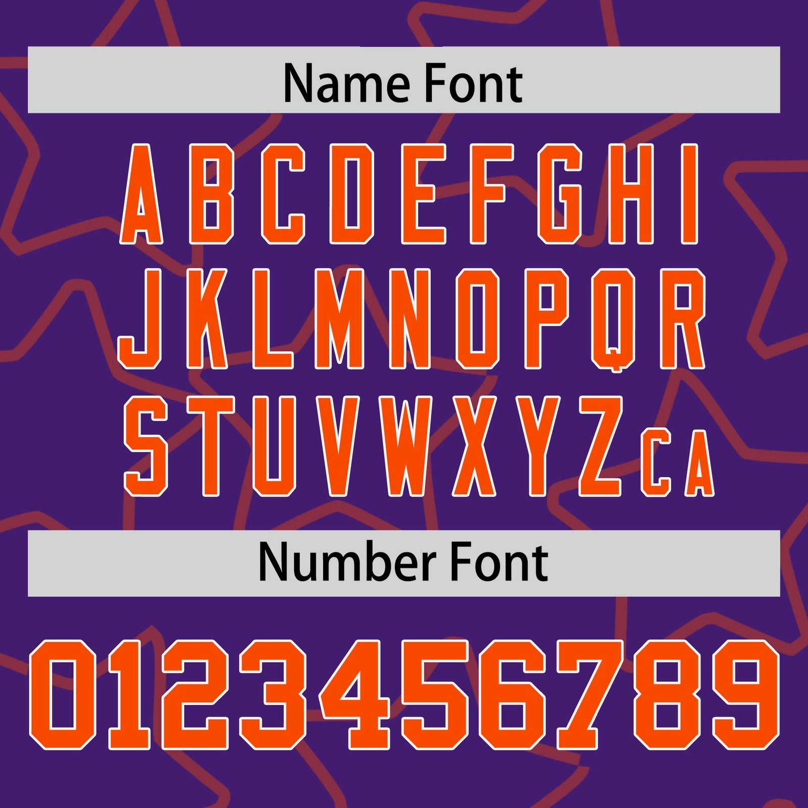 Custom Purple Orange-White Varsity Full-Snap Star Pattern Letterman Baseball Jacket