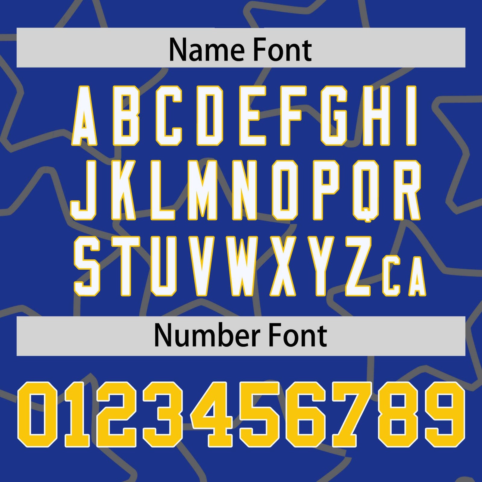 Custom Royal Blue Gold-White Varsity Full-Snap Star Pattern Letterman Baseball Jacket