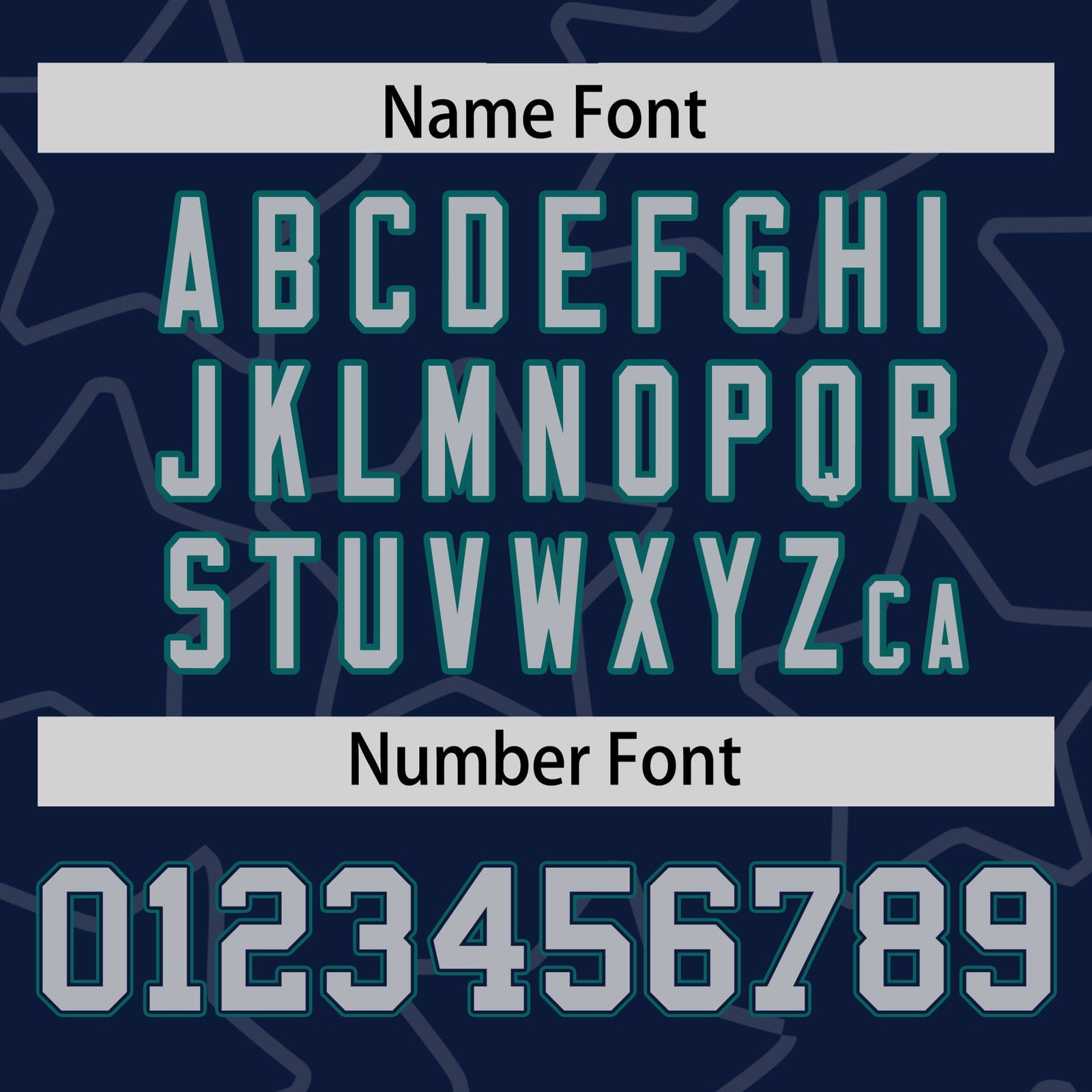 Custom Navy Gray-Teal Varsity Full-Snap Star Pattern Letterman Baseball Jacket