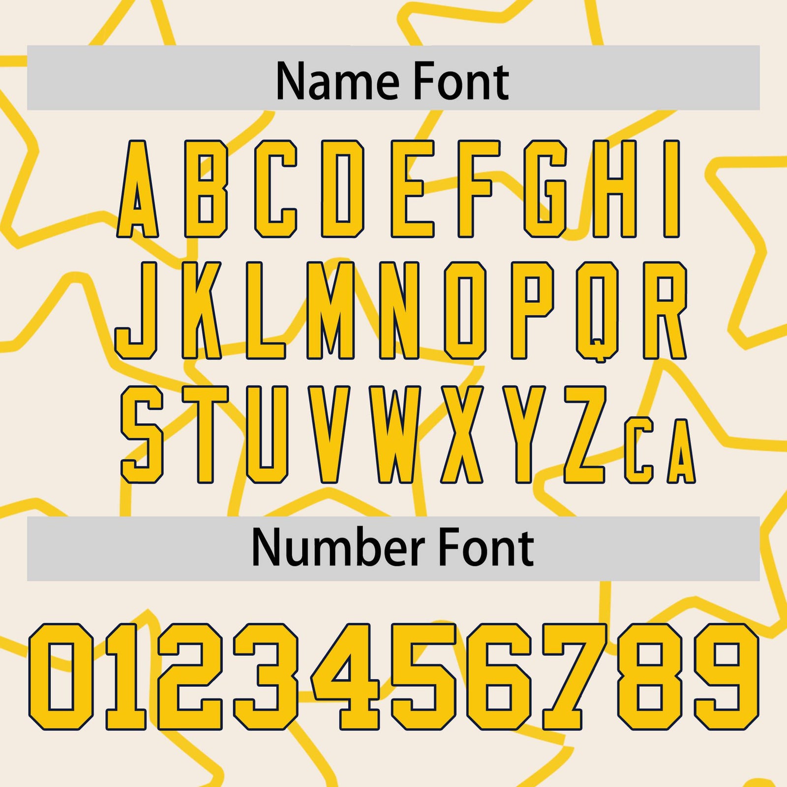 Custom Cream Gold-Navy Varsity Full-Snap Star Pattern Letterman Baseball Jacket