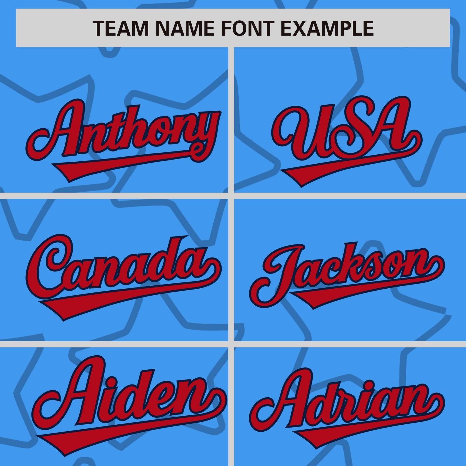 Custom Powder Blue Red-Navy Varsity Full-Snap Star Pattern Letterman Baseball Jacket