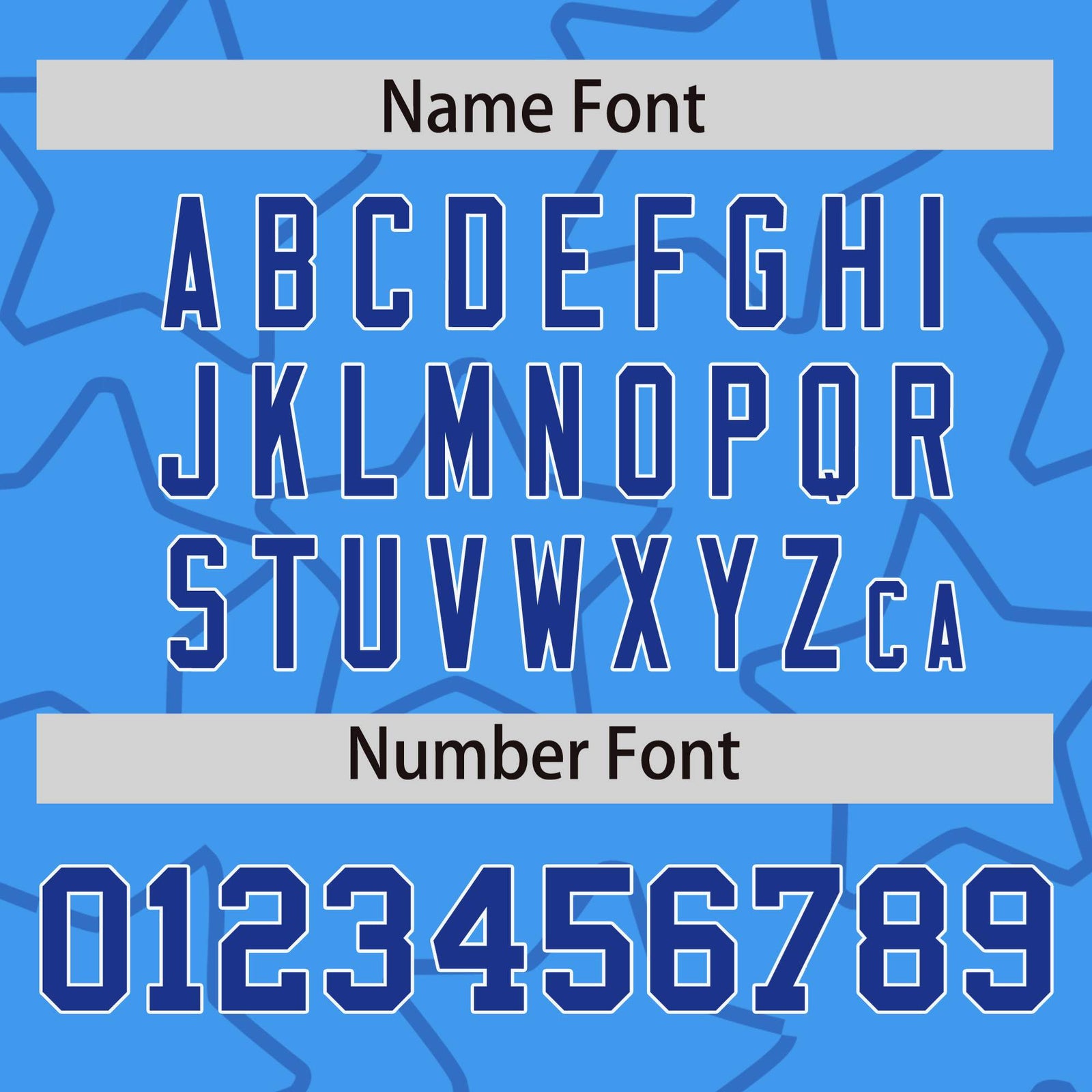 Custom Powder Blue Royal Blue-White Varsity Full-Snap Star Pattern Letterman Baseball Jacket