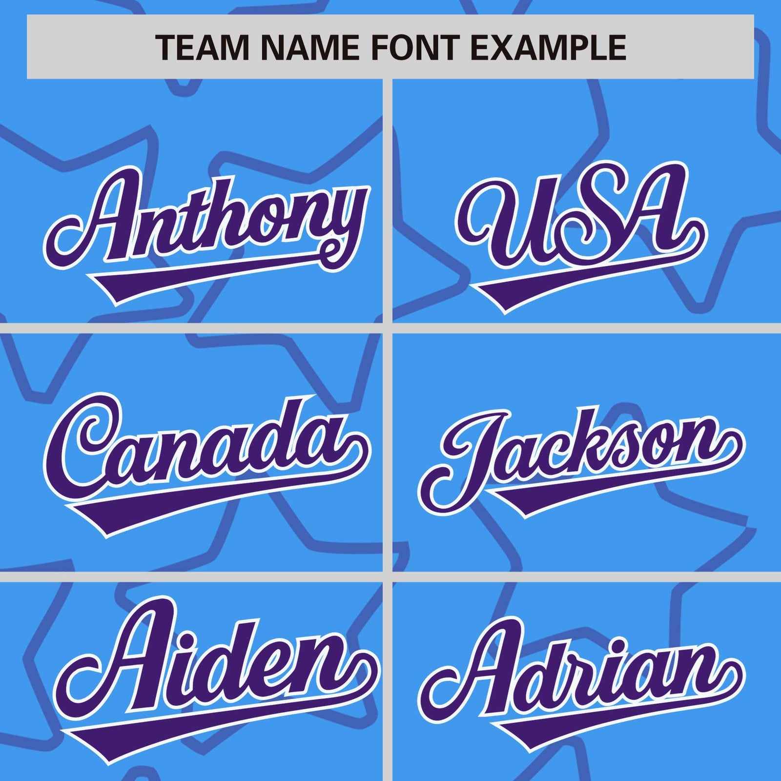 Custom Powder Blue Purple-White Varsity Full-Snap Star Pattern Letterman Baseball Jacket