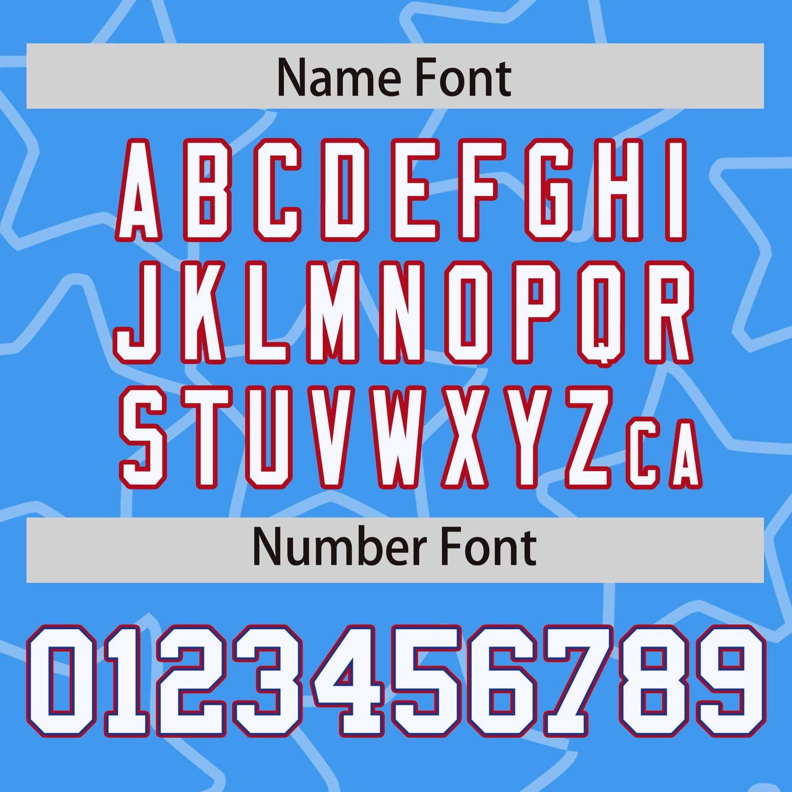 Custom Powder Blue White-Red Varsity Full-Snap Star Pattern Letterman Baseball Jacket