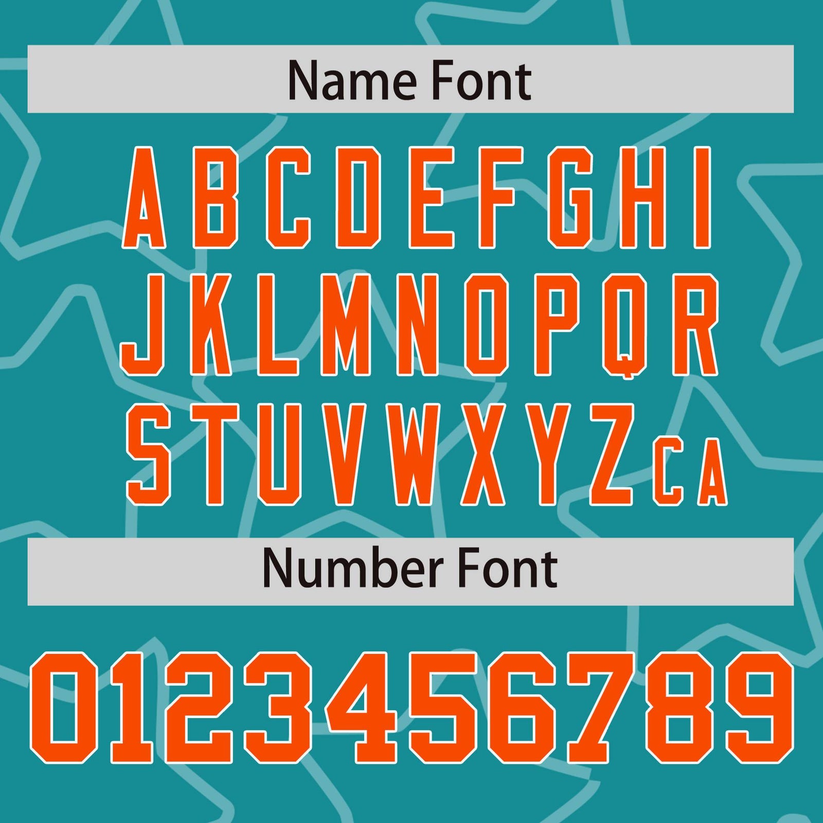 Custom Aqua Orange-White Varsity Full-Snap Star Pattern Letterman Baseball Jacket