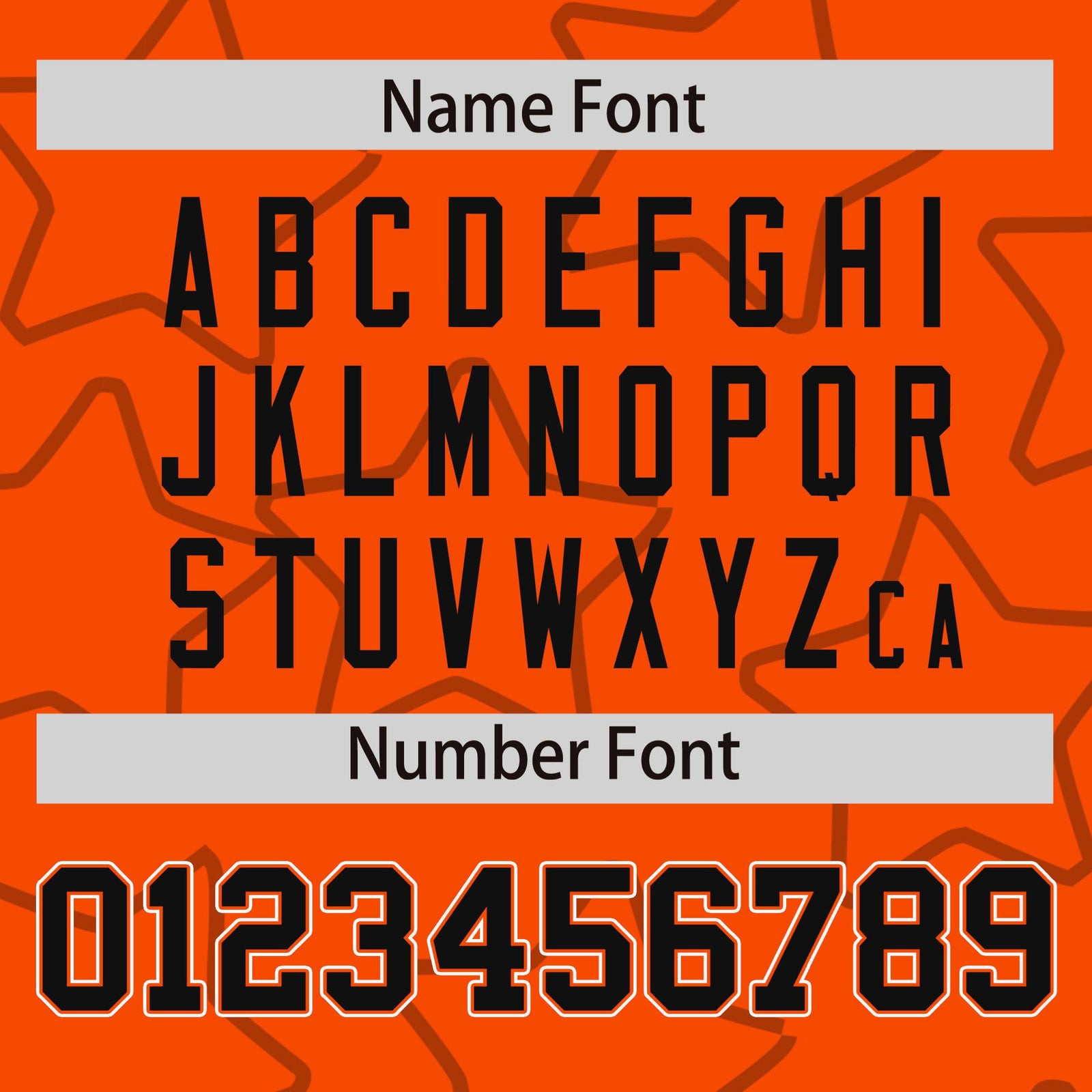 Custom Orange Black-White Varsity Full-Snap Star Pattern Letterman Baseball Jacket