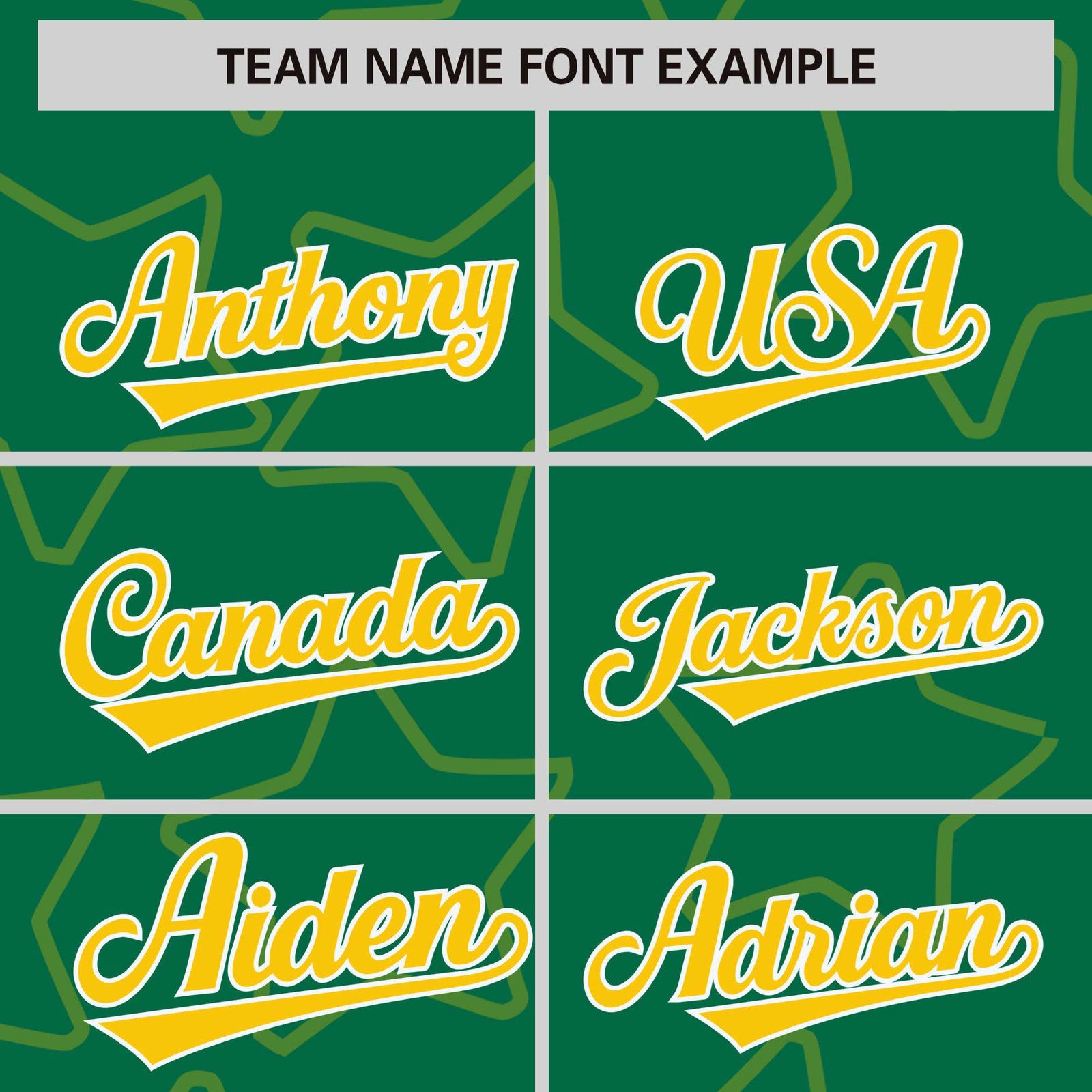 Custom Kelly Green Gold-White Varsity Full-Snap Star Pattern Letterman Baseball Jacket