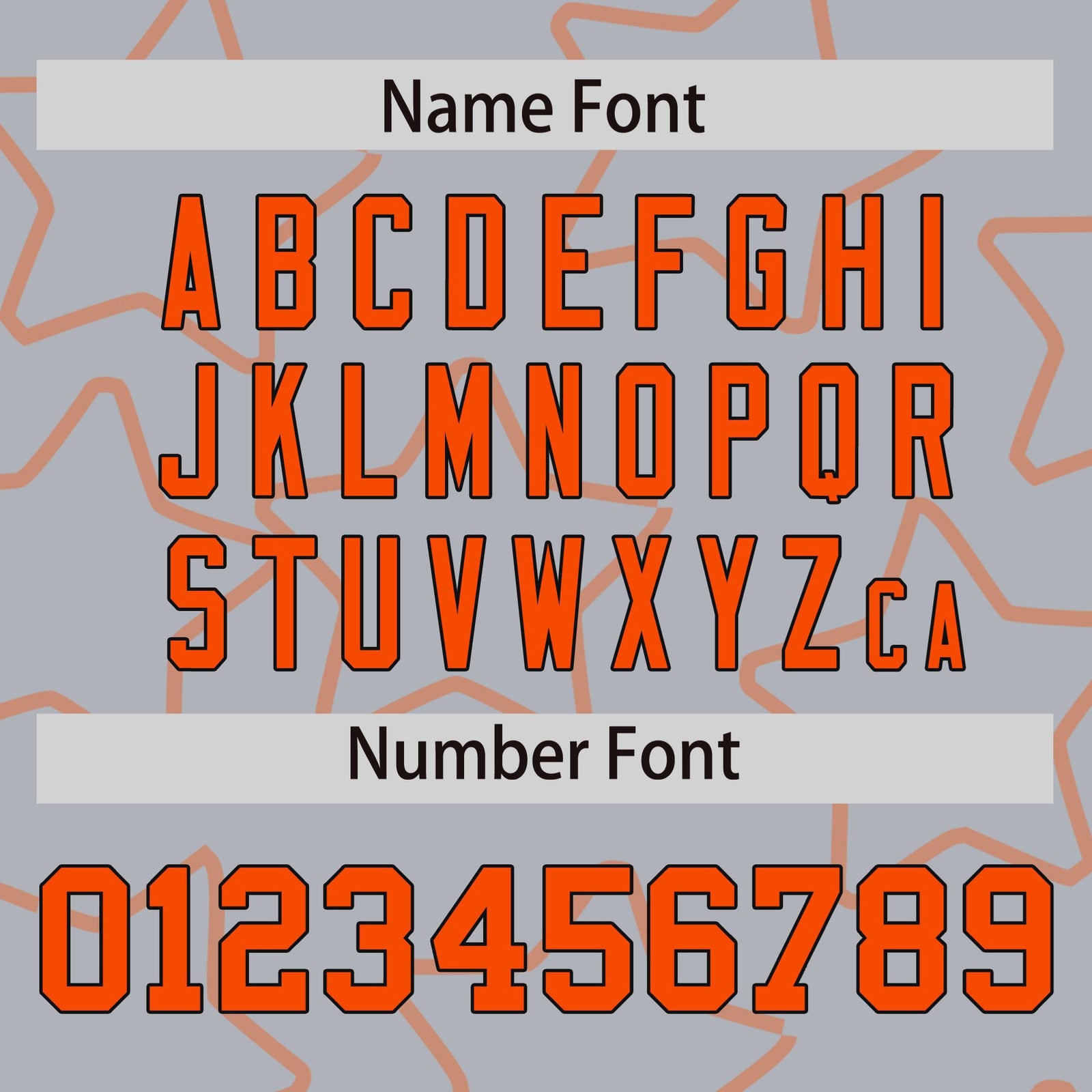 Custom Gray Orange-Black Varsity Full-Snap Star Pattern Letterman Baseball Jacket