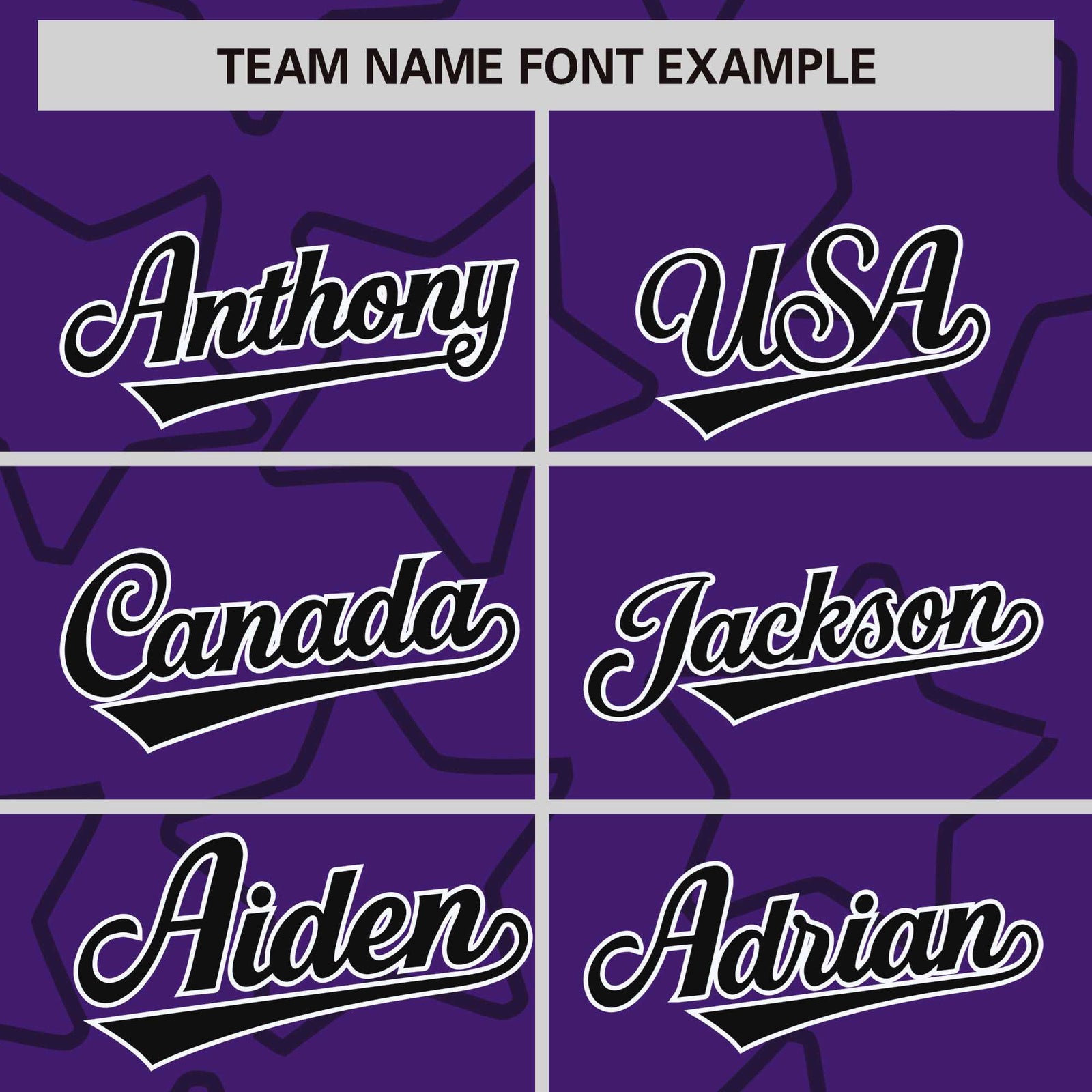 Custom Purple Black-White Varsity Full-Snap Star Pattern Letterman Baseball Jacket