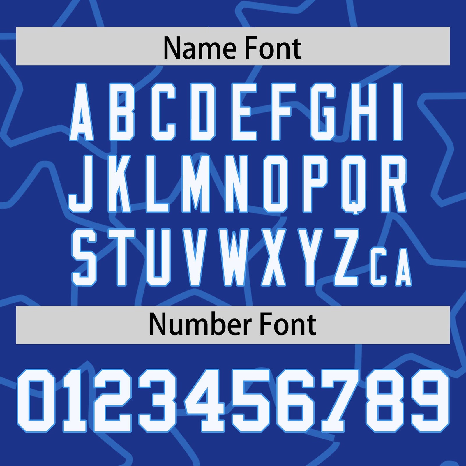 Custom Royal Blue White-Powder Blue Varsity Full-Snap Star Pattern Letterman Baseball Jacket