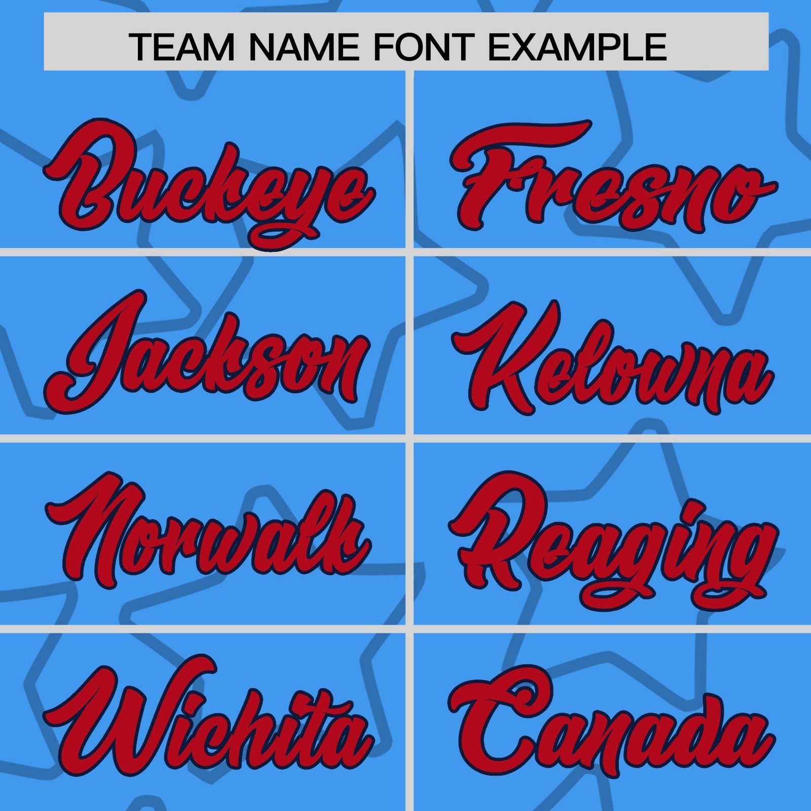 Custom Powder Blue Red-Navy Varsity Full-Snap Star Pattern Letterman Baseball Jacket