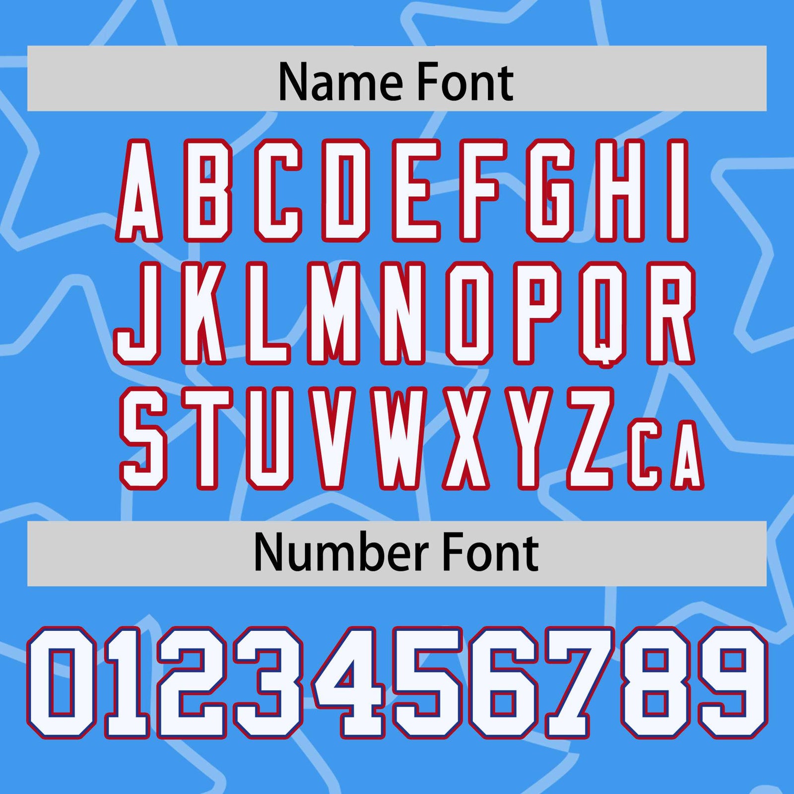 Custom Powder Blue White-Red Varsity Full-Snap Star Pattern Letterman Baseball Jacket