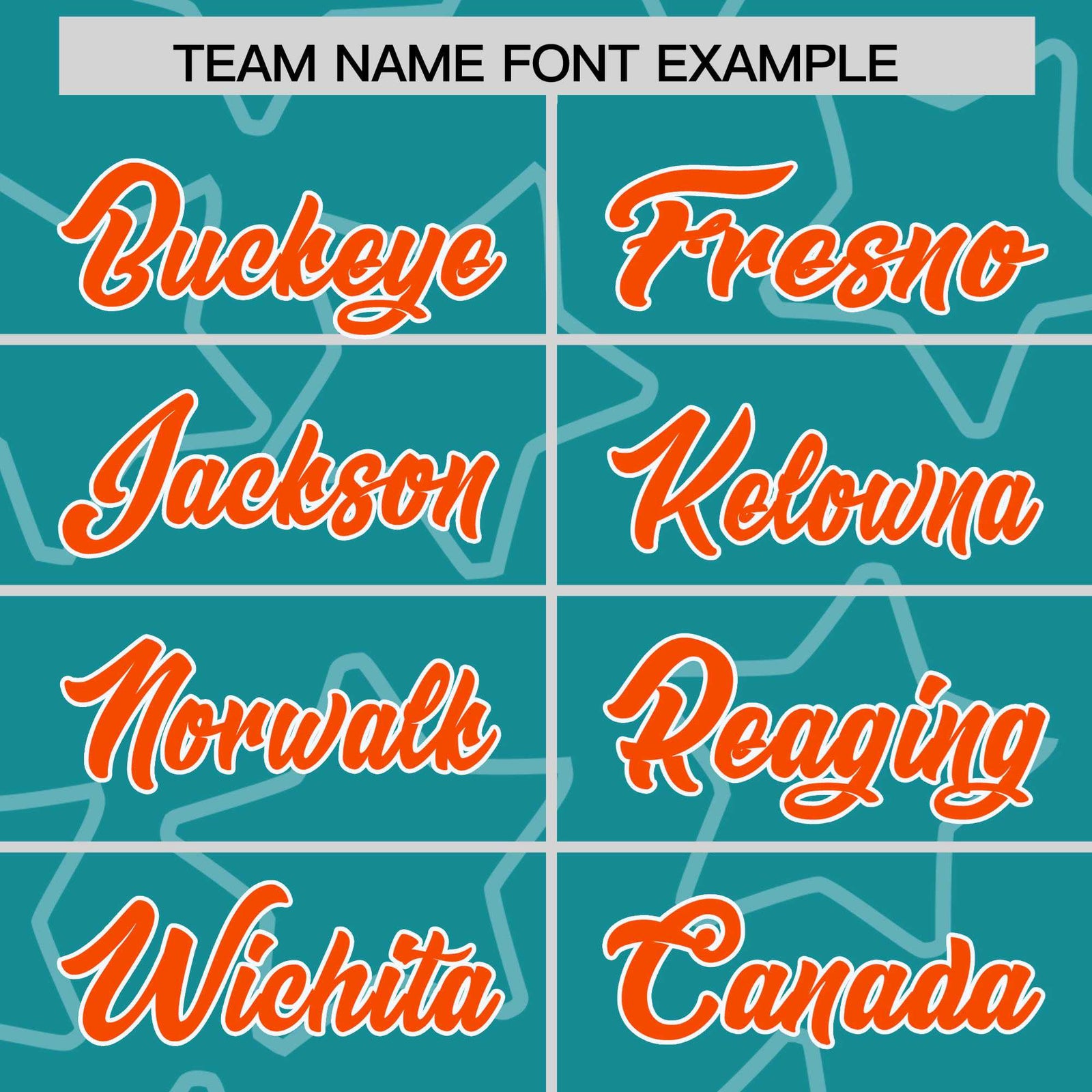 Custom Aqua Orange-White Varsity Full-Snap Star Pattern Letterman Baseball Jacket