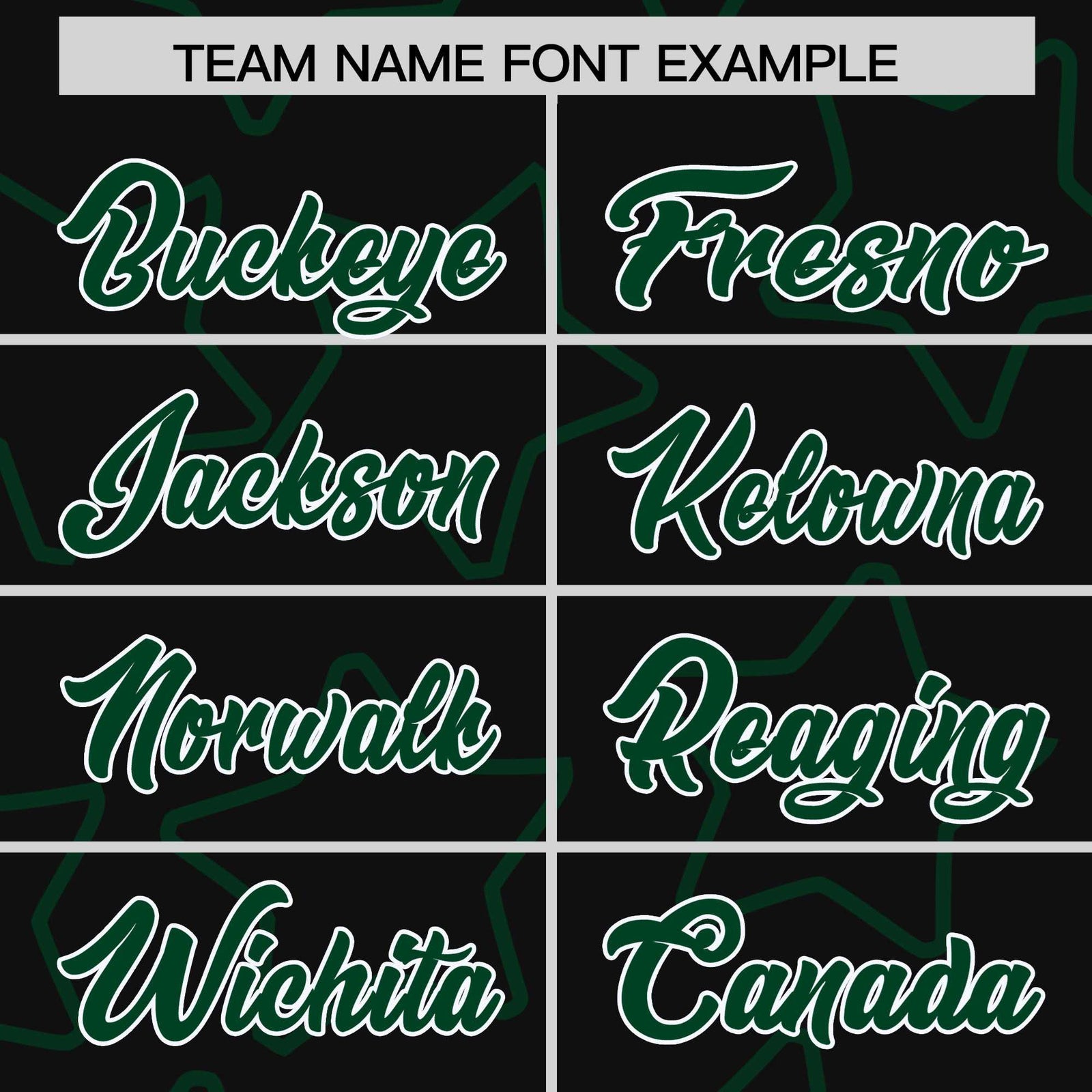 Custom Black Green-White Varsity Full-Snap Star Pattern Letterman Baseball Jacket