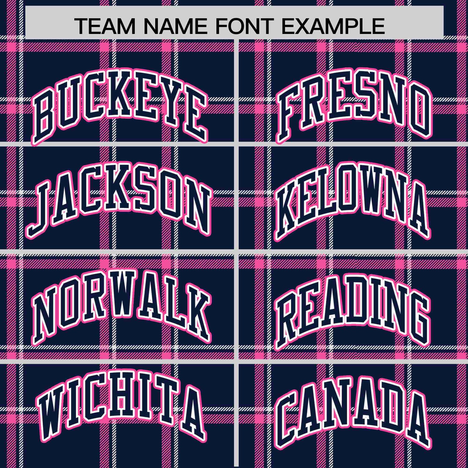 Custom Navy-Pink Varsity Full-Snap Plaid Pattern Letterman Baseball Jacket