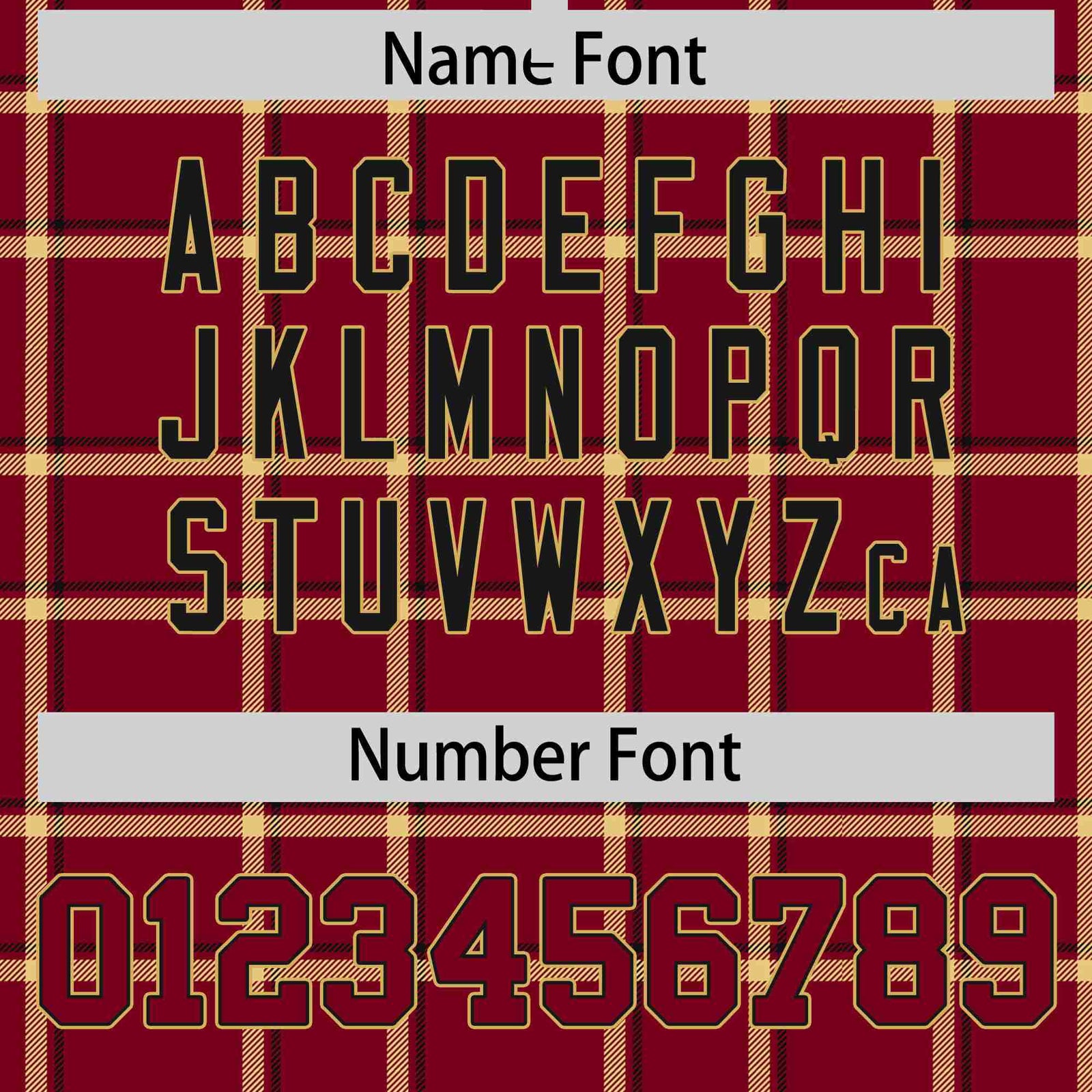 Custom Crimson-Gold Varsity Full-Snap Plaid Pattern Letterman Baseball Jacket