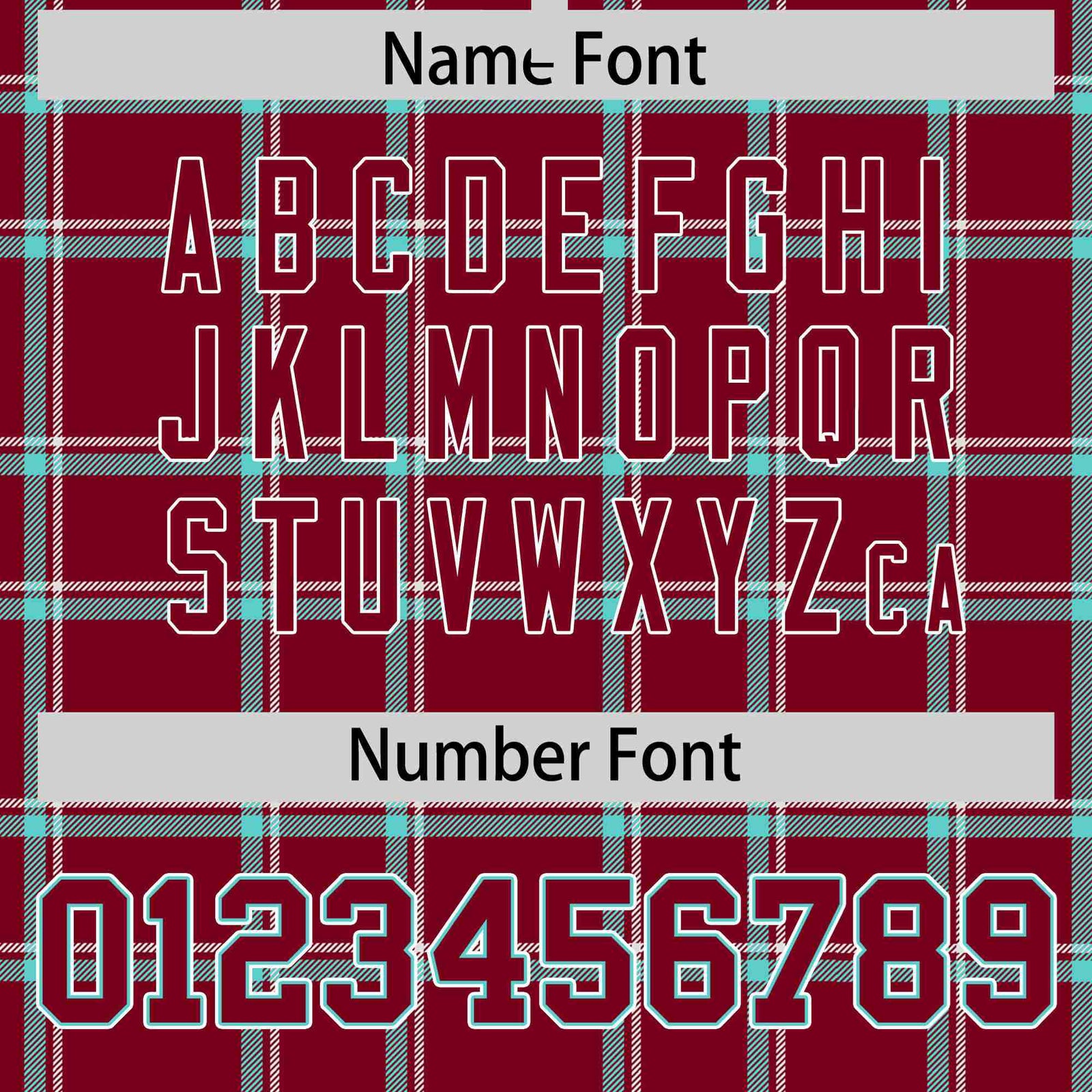 Custom Crimson-Aqua Varsity Full-Snap Plaid Pattern Letterman Baseball Jacket