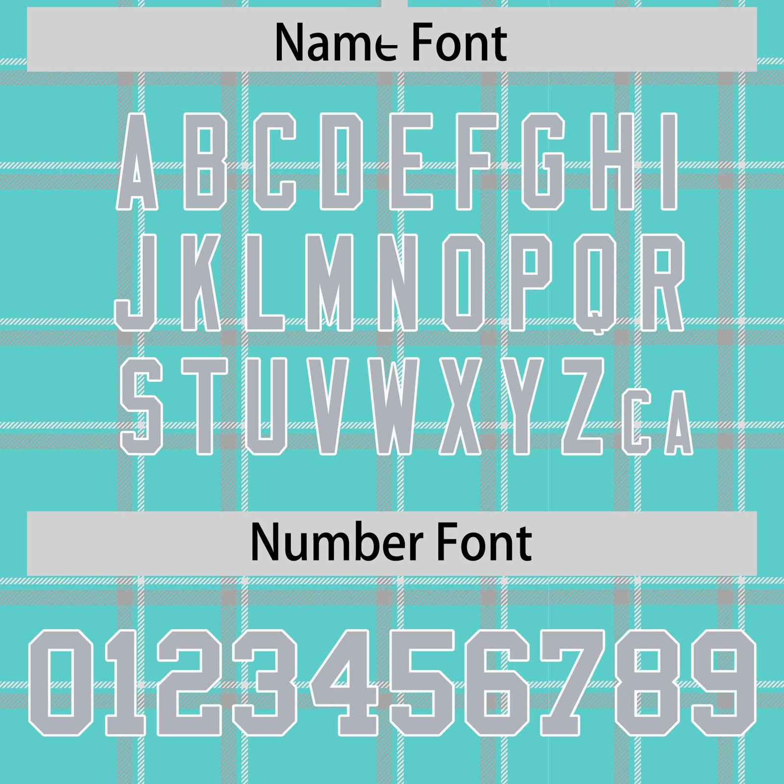 Custom Aqua-Gray Varsity Full-Snap Plaid Pattern Letterman Baseball Jacket