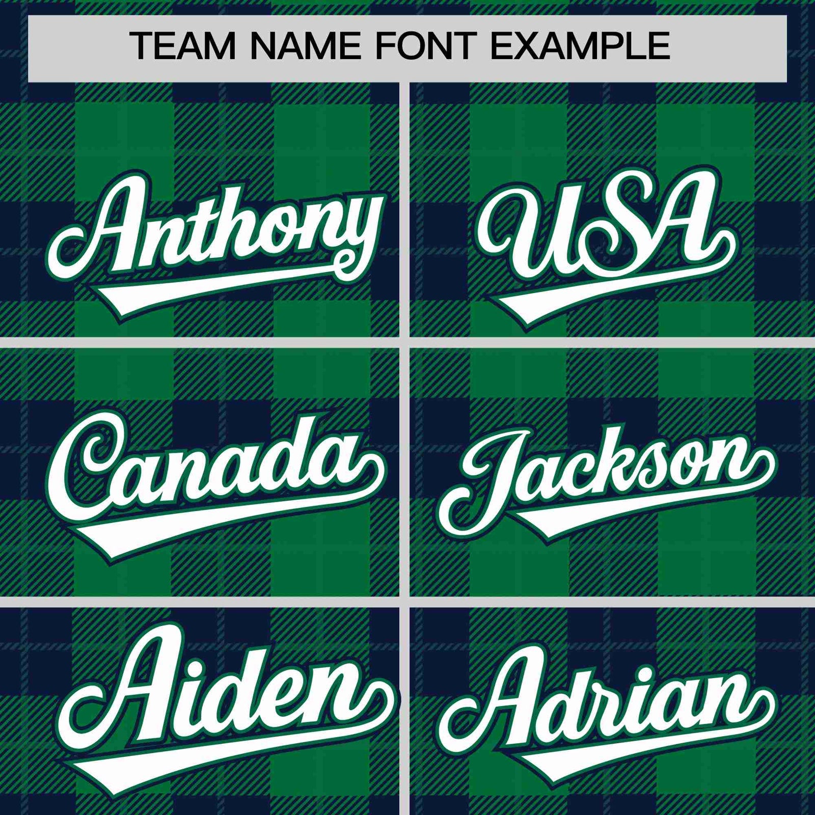 Custom Kelly Green-Navy Varsity Full-Snap Plaid Pattern Letterman Baseball Jacket