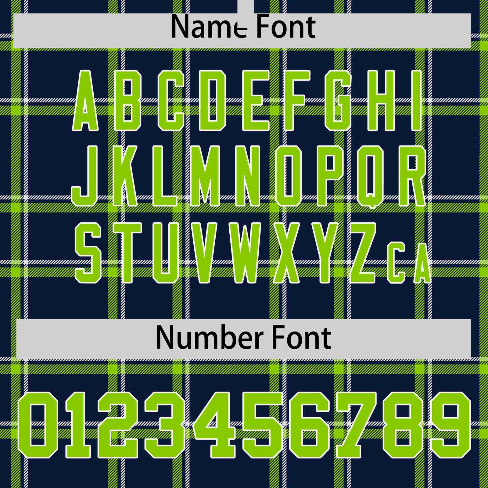 Custom Navy-Kelly Green Varsity Full-Snap Plaid Pattern Letterman Baseball Jacket