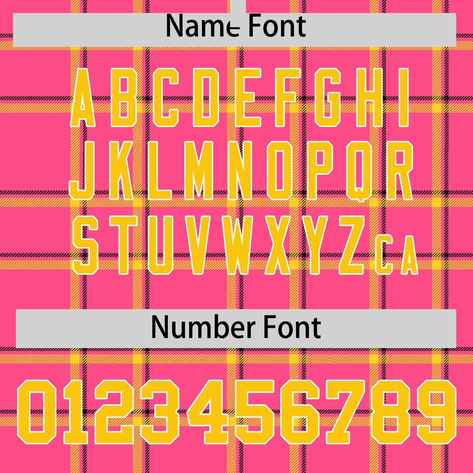 Custom Pink-Gold Varsity Full-Snap Plaid Pattern Letterman Baseball Jacket