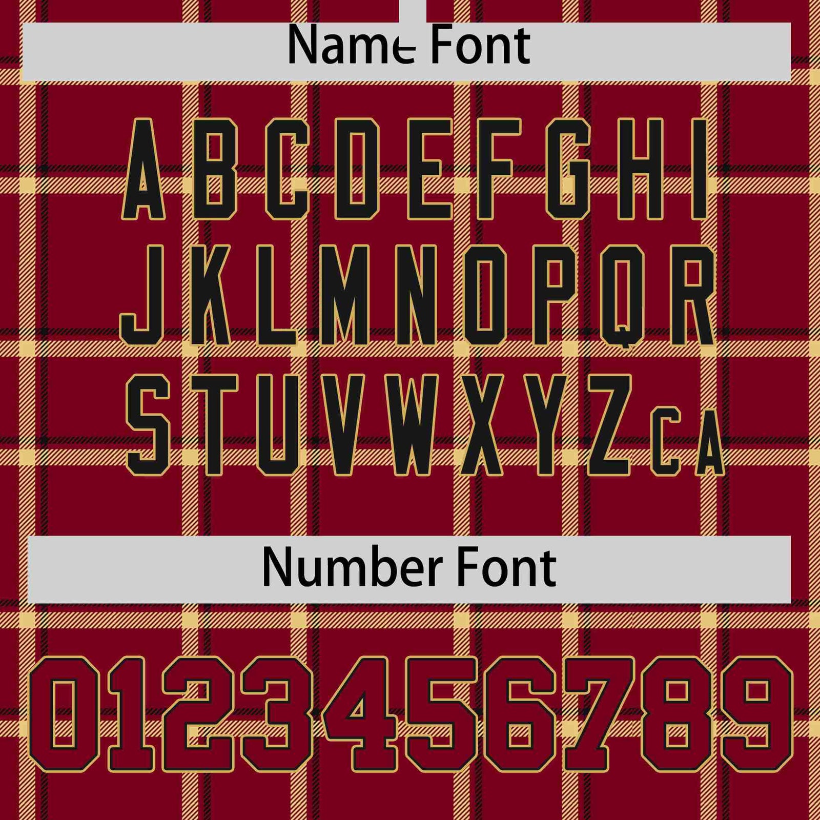 Custom Crimson-Gold Varsity Full-Snap Plaid Pattern Letterman Baseball Jacket