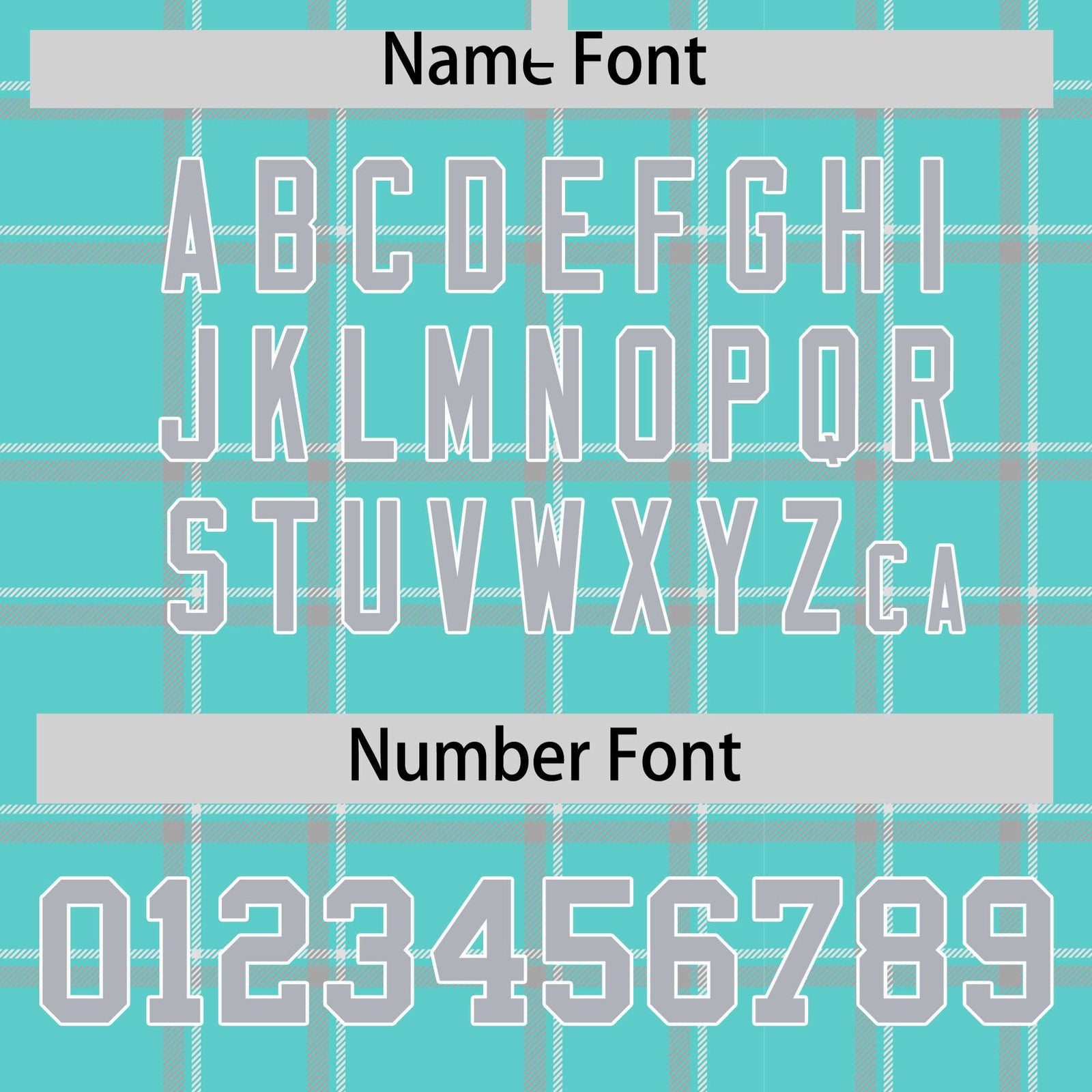 Custom Aqua-Gray Varsity Full-Snap Plaid Pattern Letterman Baseball Jacket