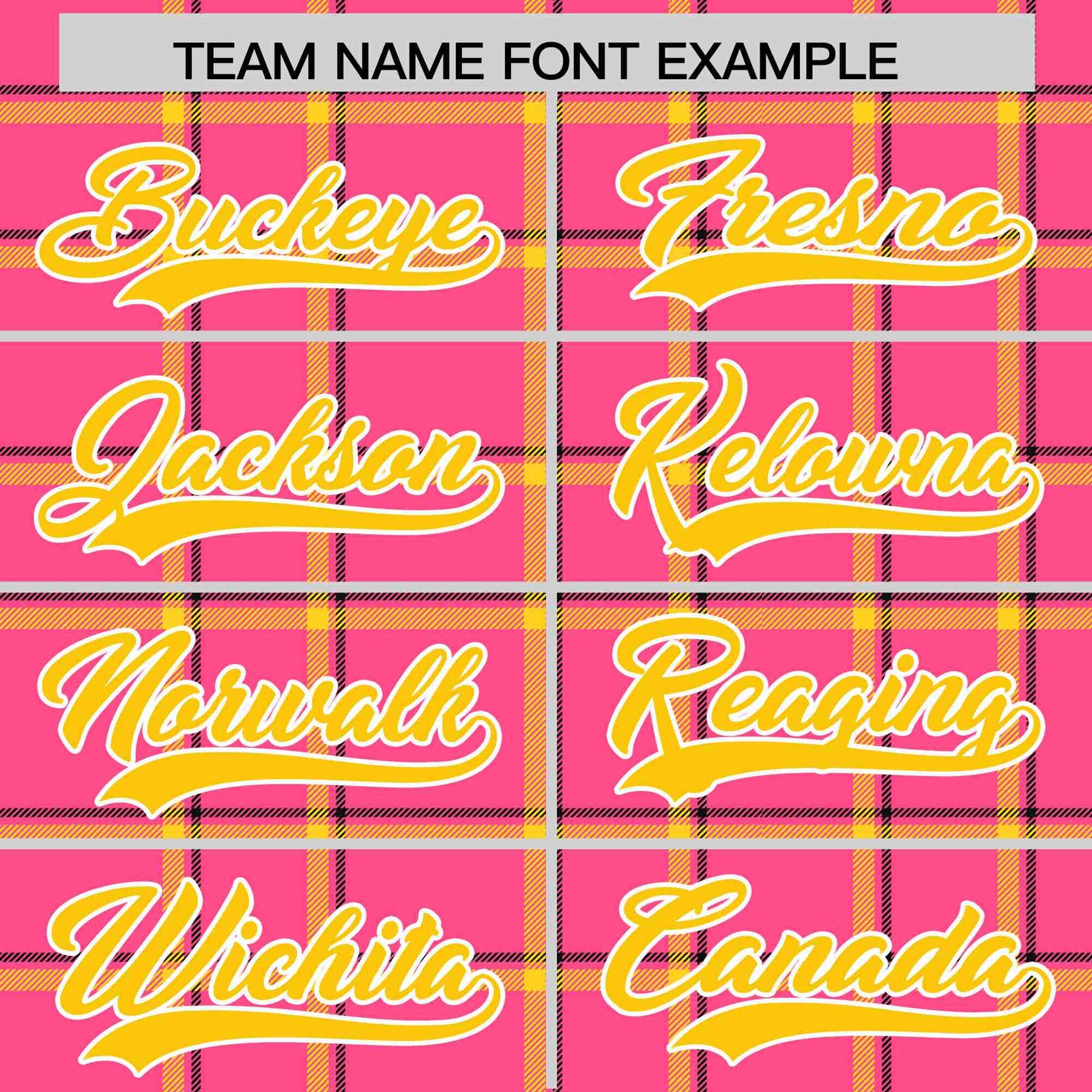 Custom Pink-Gold Varsity Full-Snap Plaid Pattern Letterman Baseball Jacket