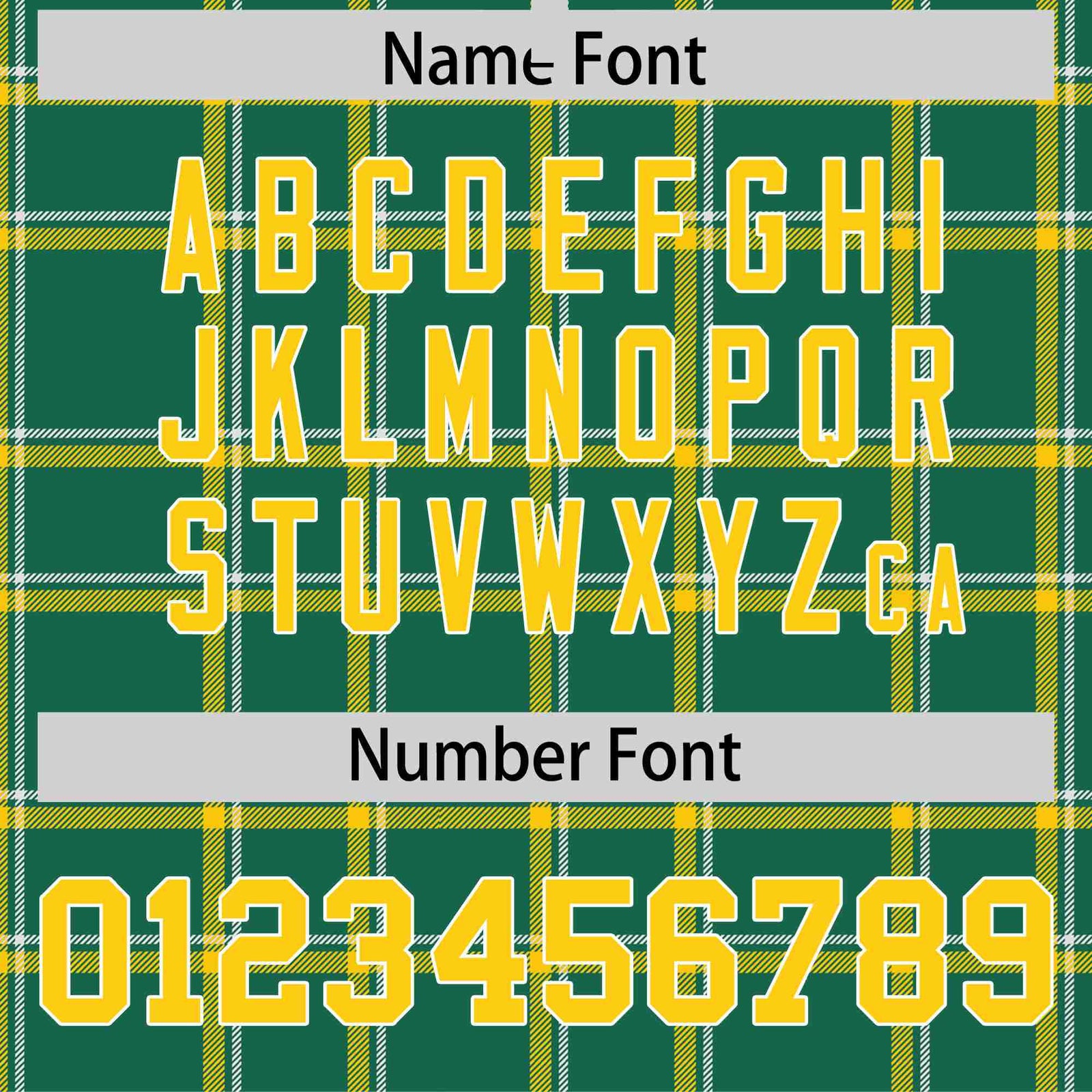 Custom Kelly Green-Gold Varsity Full-Snap Plaid Pattern Letterman Baseball Jacket