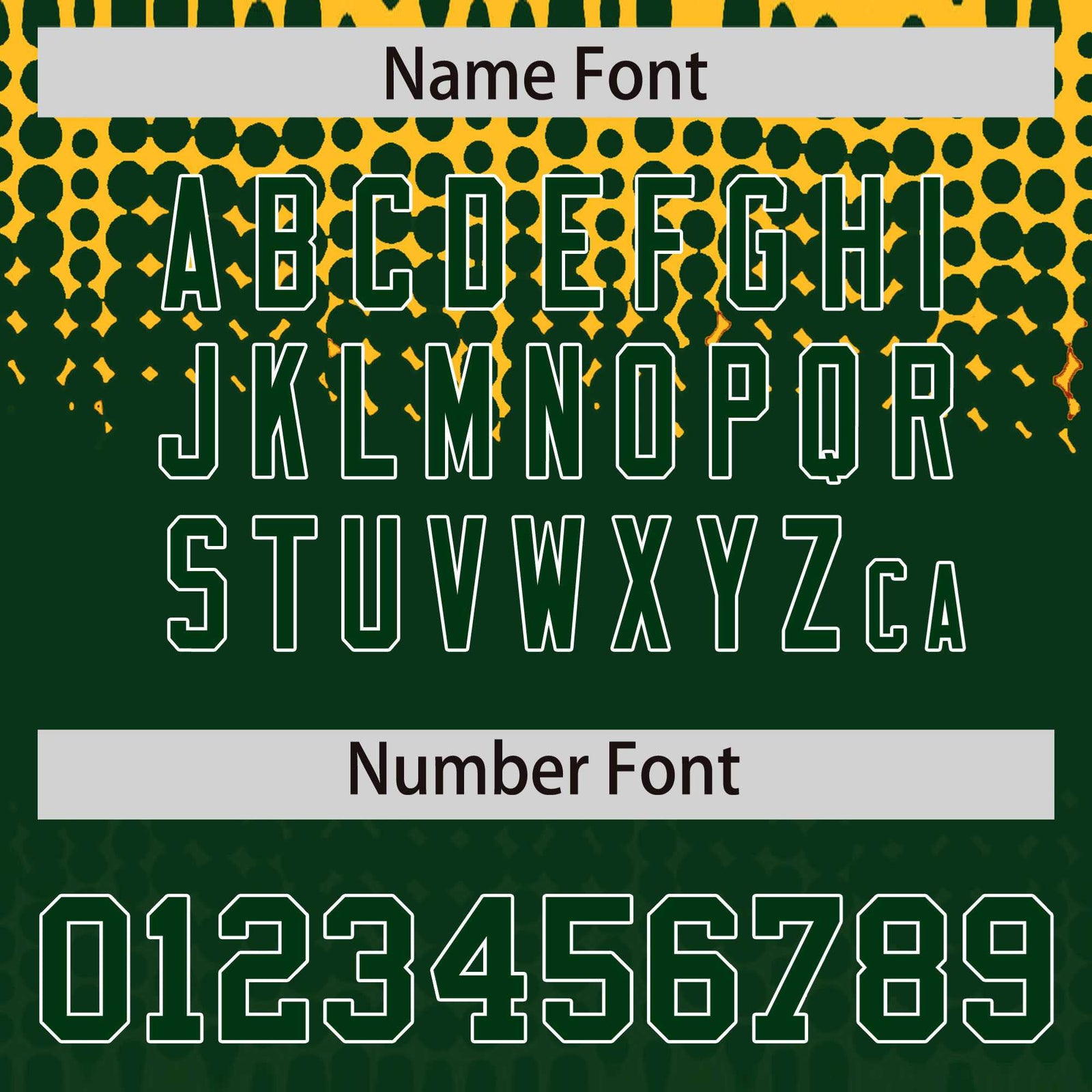 Custom Yellow Green Gradient Varsity Full-Snap Polka Dot Pattern Letterman Baseball Jacket