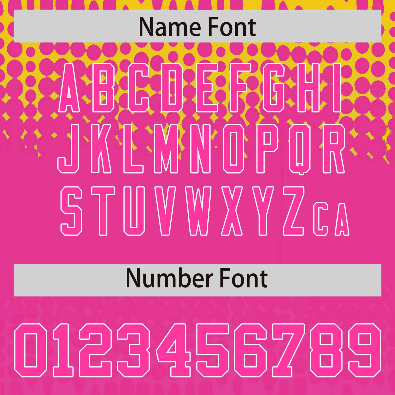 Custom Yellow Pink Gradient Varsity Full-Snap Polka Dot Pattern Letterman Baseball Jacket