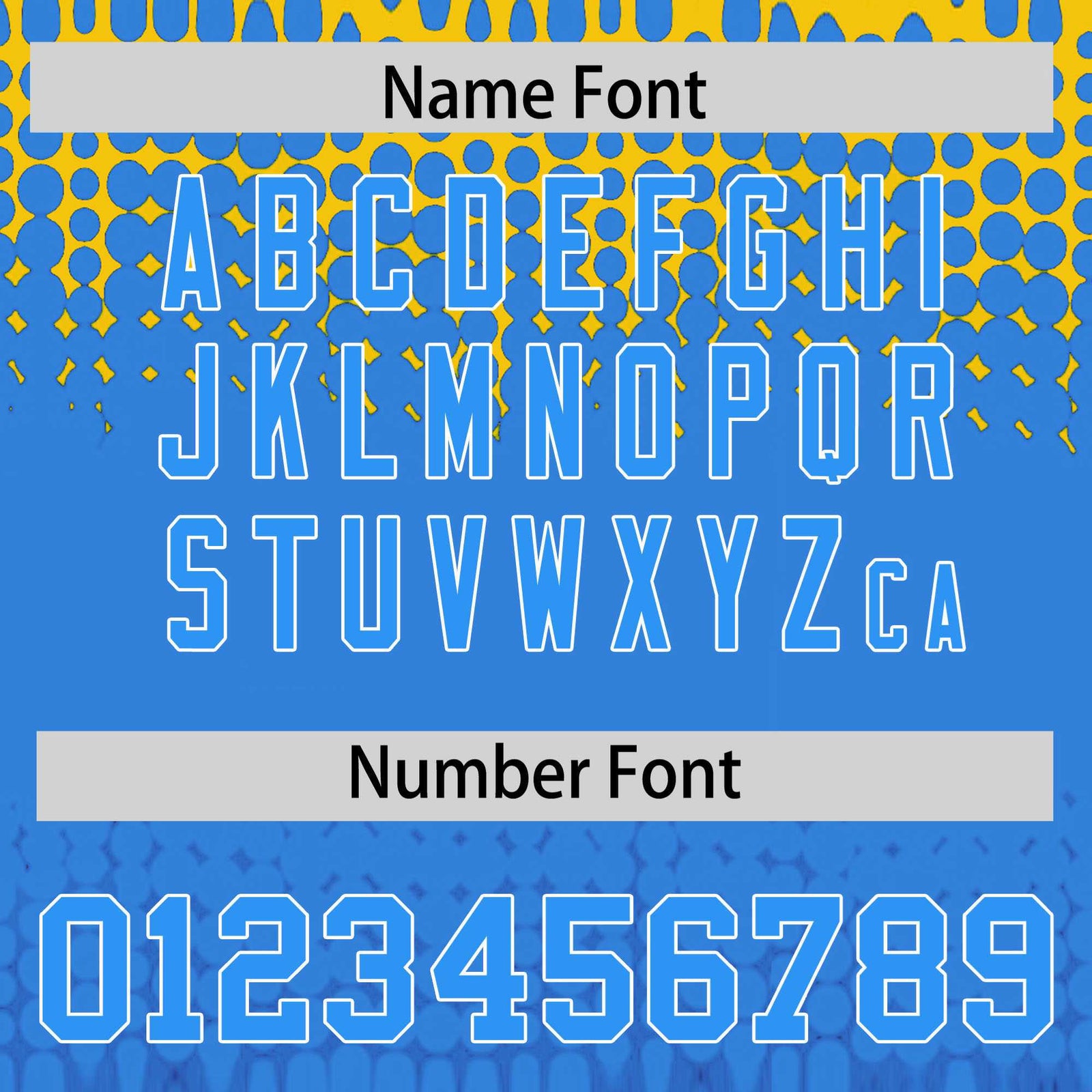 Custom Gold Powder Blue Gradient Varsity Full-Snap Polka Dot Pattern Letterman Baseball Jacket