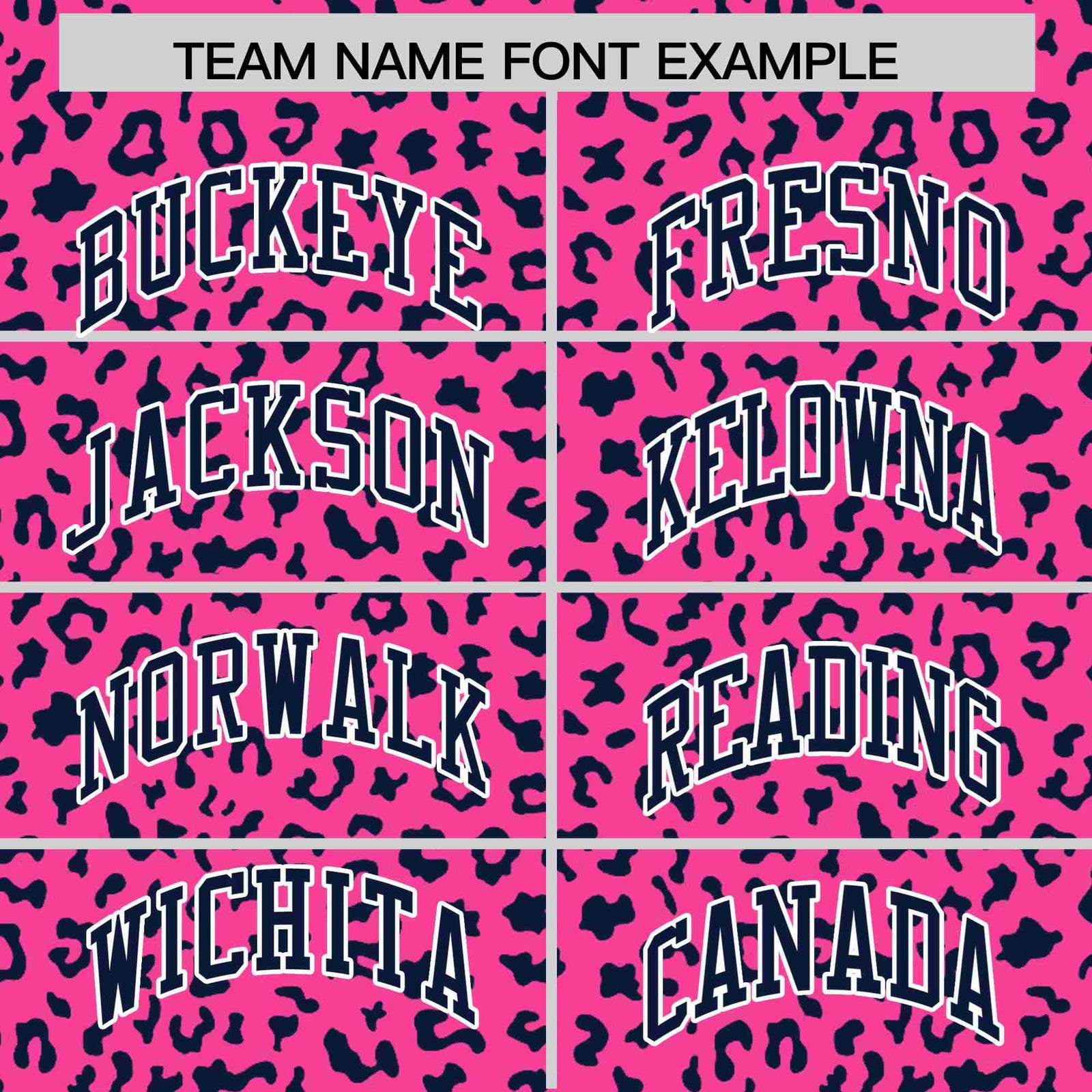 Custom Pink Navy Varsity Full-Zip Letterman Leopard Print Hoodie Jacket