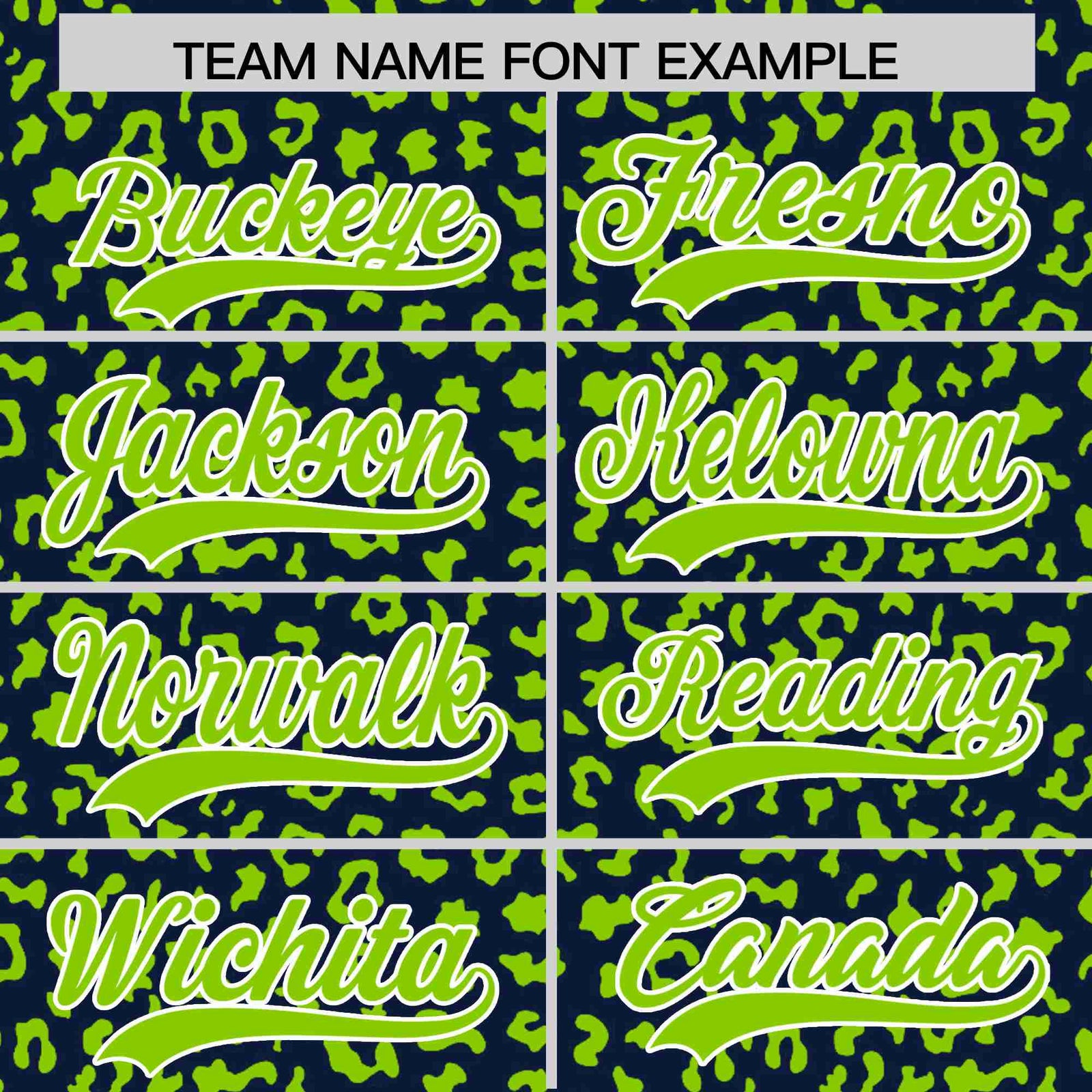 Custom Navy Neon Green Varsity Full-Zip Letterman Leopard Print Hoodie Jacket