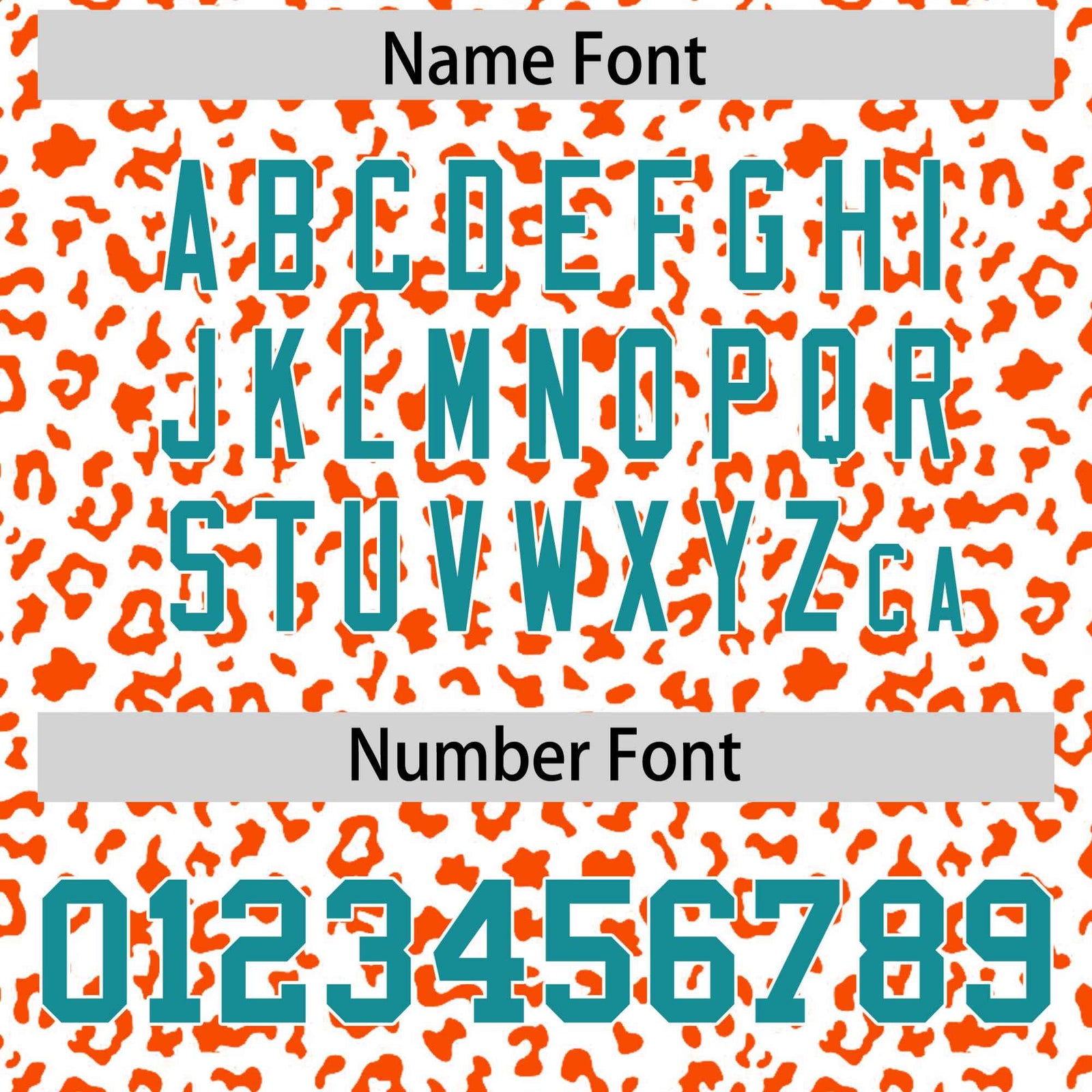 Custom White Orange Varsity Full-Zip Letterman Leopard Print Hoodie Jacket