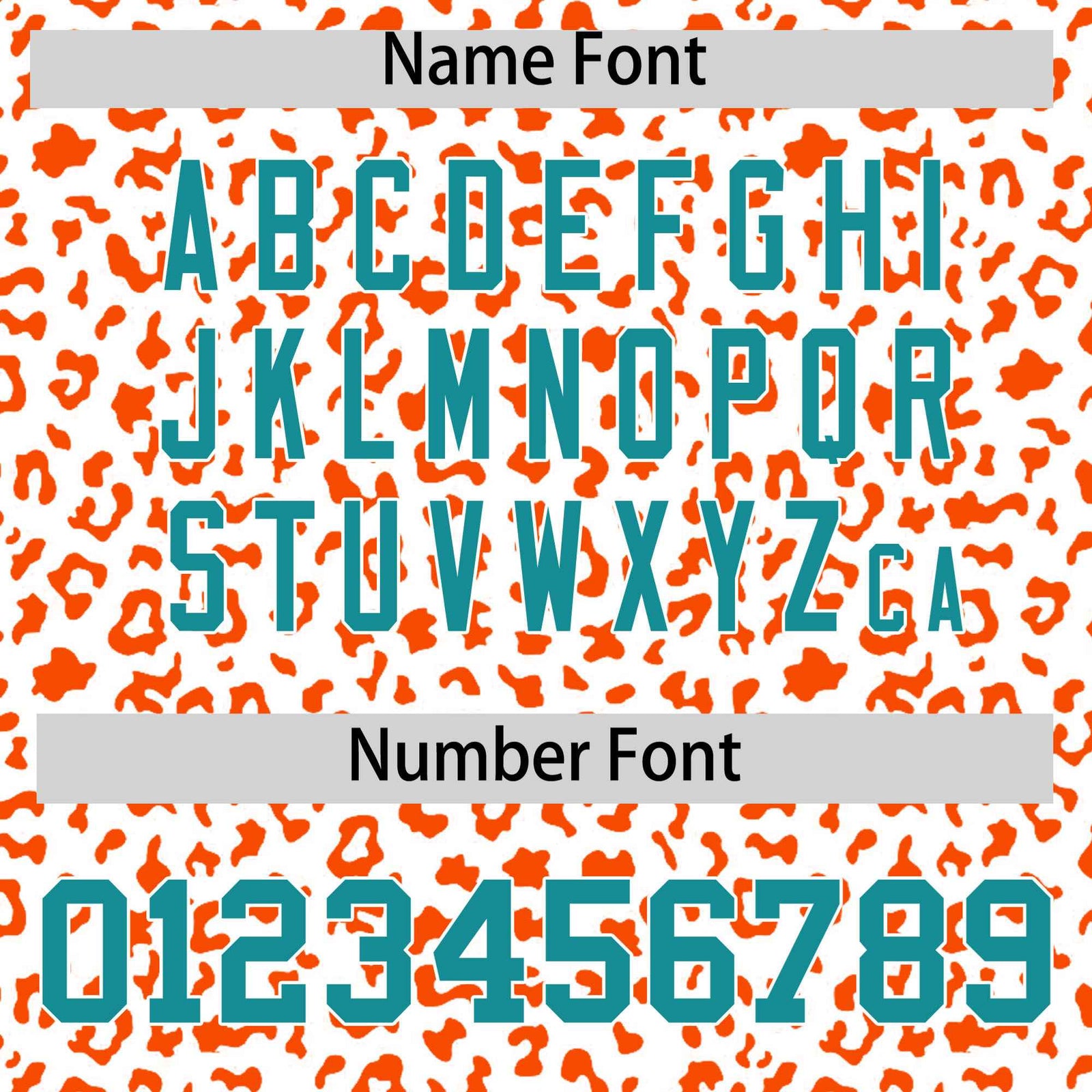 Custom White Orange Varsity Full-Zip Letterman Leopard Print Hoodie Jacket