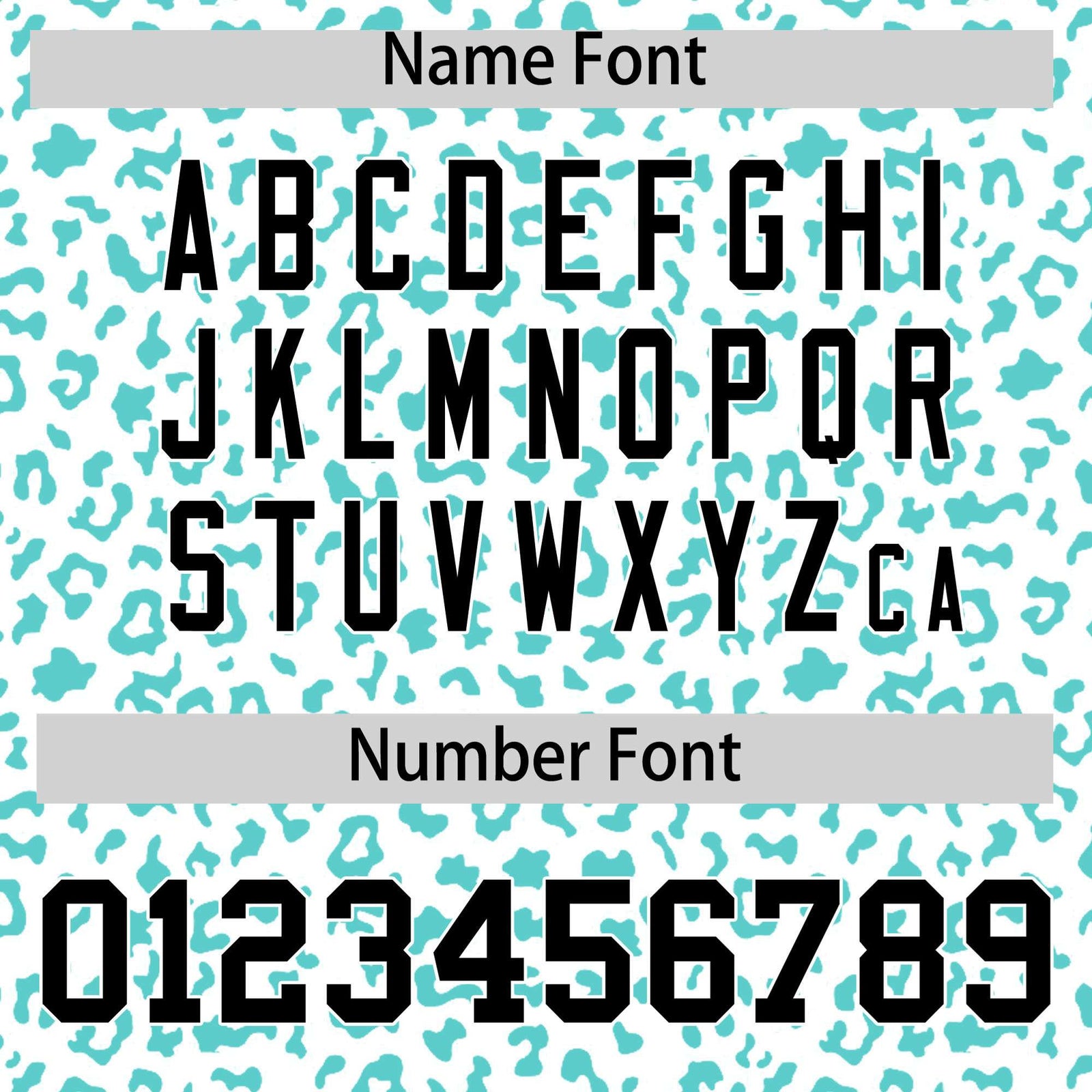 Custom White Aqua Varsity Full-Zip Letterman Leopard Print Hoodie Jacket