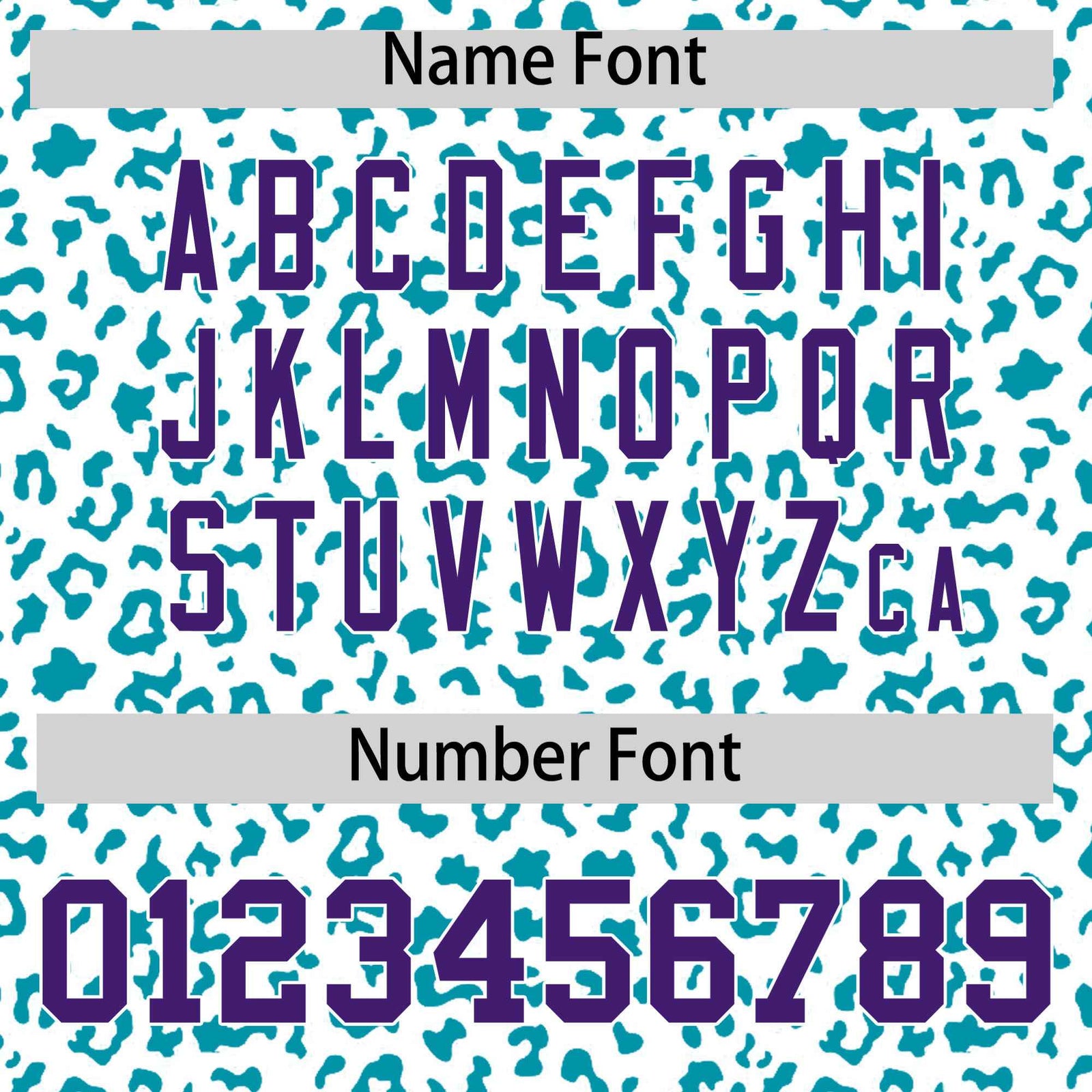 Custom White Aqua Varsity Full-Zip Letterman Leopard Print Hoodie Jacket