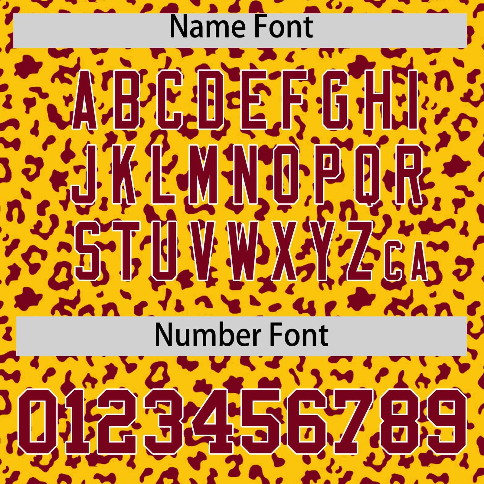 Custom Gold Crimson Varsity Full-Zip Letterman Leopard Print Hoodie Jacket